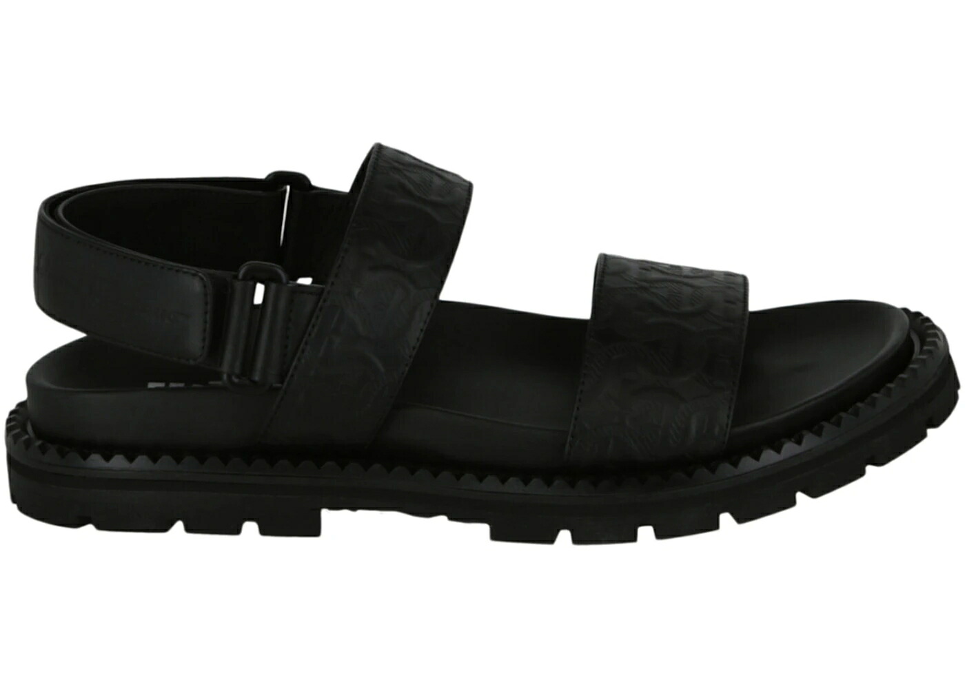 なめし革 同盟罷工さあ美 サンダル 黒いこと 黒いこと スニーカー メンズ FERRAGAMO NOTORIUS LEATHER GANCINI STRAP SANDALS BLACK /