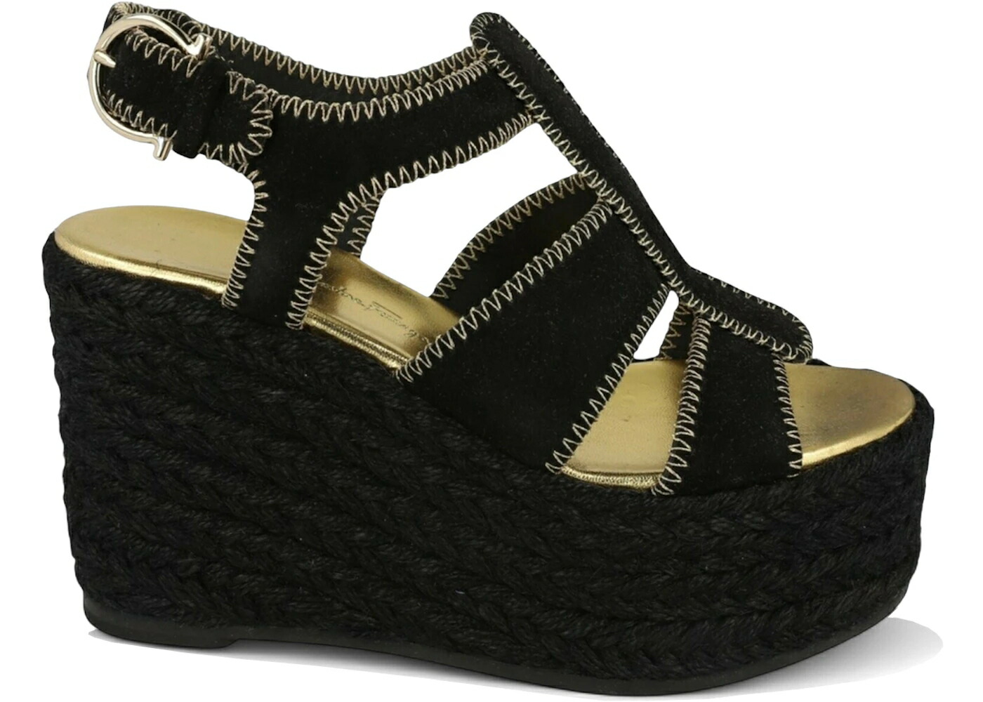 ウェッジ 黒いこと 黒いこと WOMEN\u0027S スニーカー レディース FERRAGAMO RENEE WEDGE ESPADRILLAS BLACK (WOMEN\u0027S) /