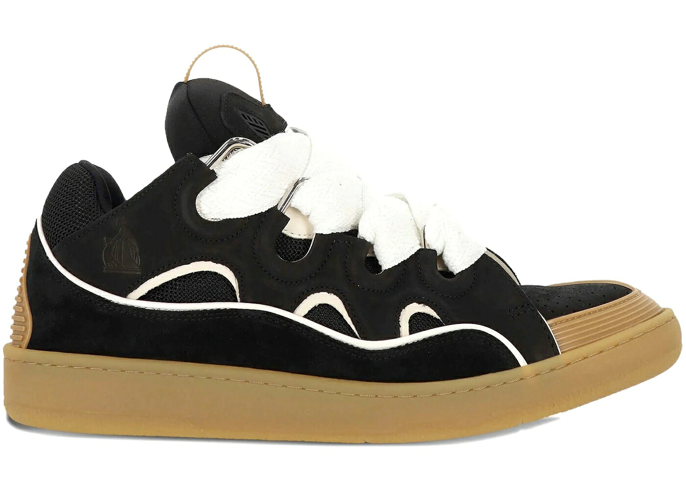 ランバン なめし革 お前さん 黒いこと 黒いこと スニーカー メンズ LANVIN LEATHER CURB HONEY BLACK / HONEY BLACK