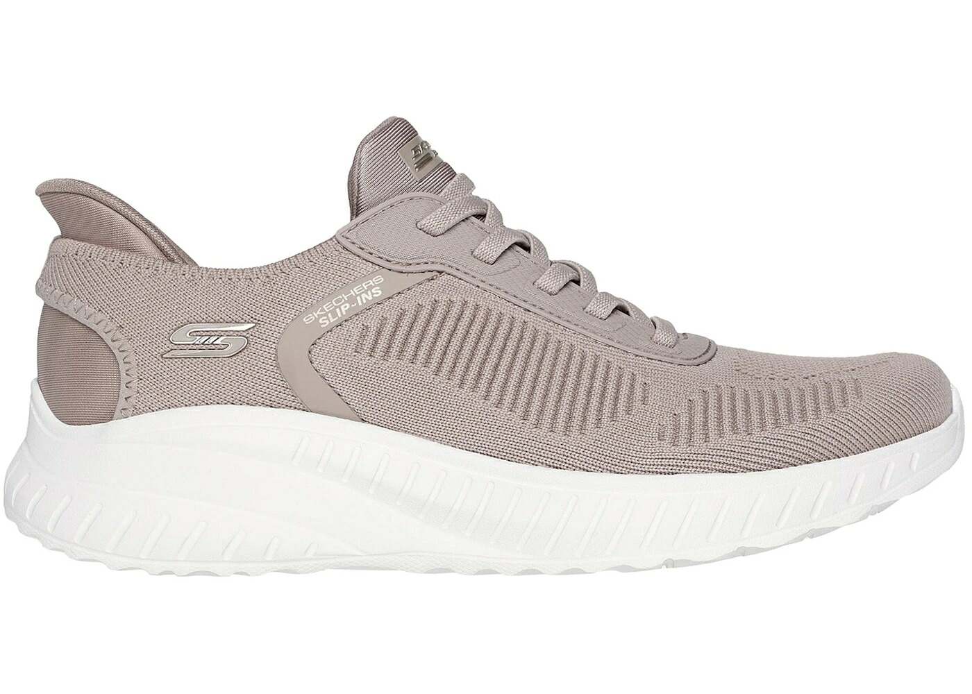 スケッチャーズ ボブズ WOMEN\u0027S スニーカー レディース SKECHERS SLIP-INS BOBS SPORT SQUAD CHAOS TAUPE (WOMEN\u0027S) /