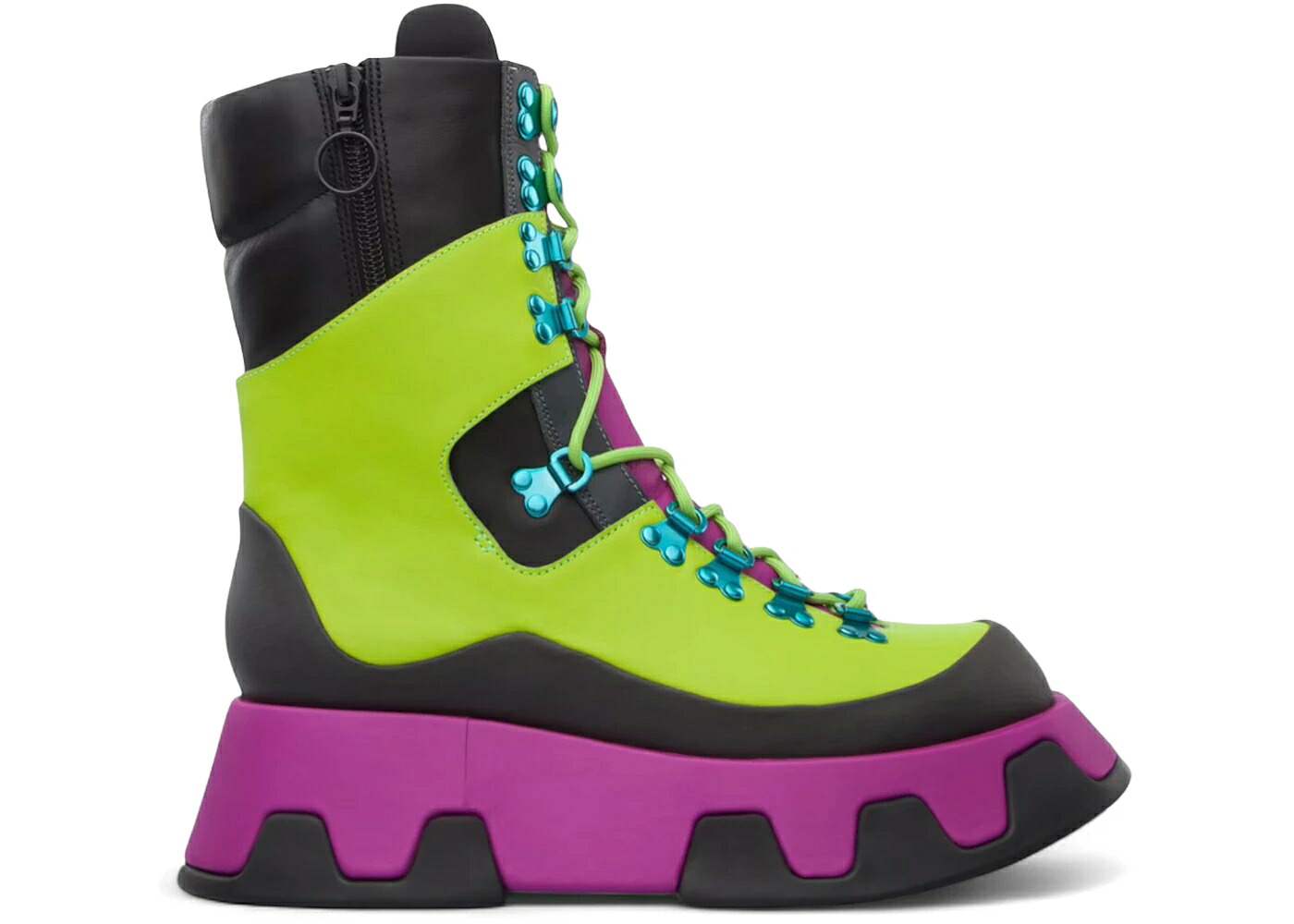カンペール ブーツ 黒いこと 黒いこと 緑 緑であること 紫 パープル WOMEN\u0027S スニーカー レディース CAMPER WILMA EXTREME PLATFORM BOOT BLACK GREEN PURPLE (WOMEN\u0027S) / BLACK GREEN PURPLE
