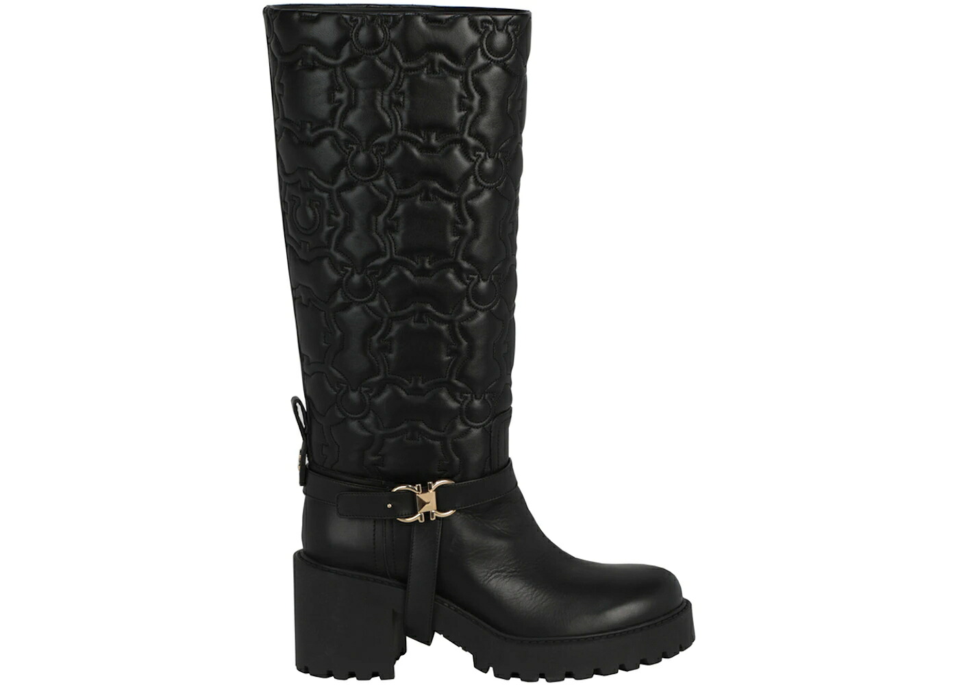 なめし革 ブーツ 黒いこと 黒いこと WOMEN\u0027S スニーカー レディース FERRAGAMO SHIRAN KNEE-HIGH LEATHER BOOT BLACK (WOMEN\u0027S) /
