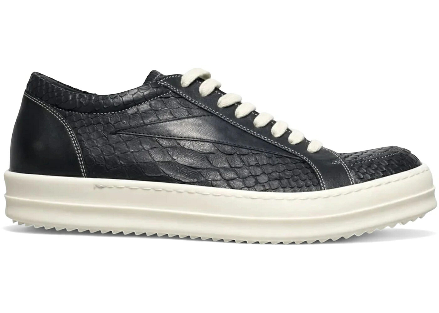 リックオウエンス ビンテージ ヴィンテージ 靴 スニーカー 黒いこと 黒いこと メンズ RICK OWENS RICK OWENS VINTAGE LOW SNEAKER EMBOSSED PYTHON BLACK MILK / BLACK MILK MILK