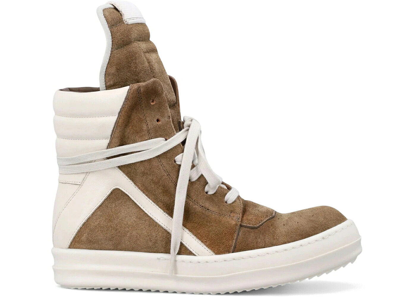 リックオウエンス テンプル ご機嫌 赤銅色 赤銅色 スニーカー メンズ RICK OWENS RICK OWENS TEMPLE GEOBASKET HIGH SUMI BROWN MILK / SUMI BROWN MILK MILK