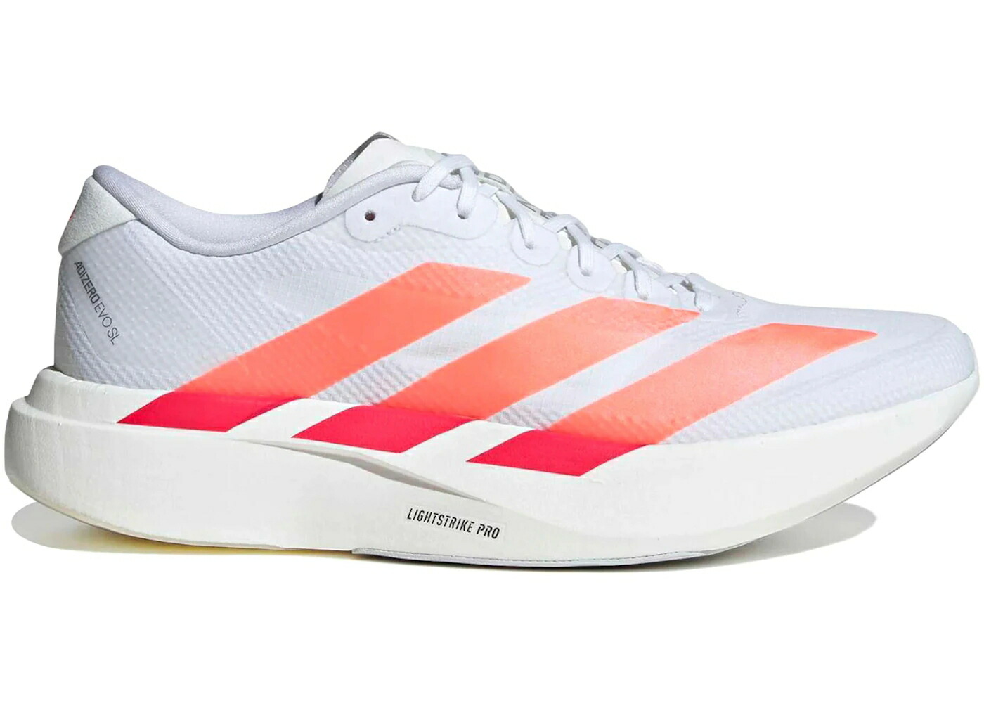 アディダス アディゼロ 白いこと 白いこと 橙 オレンジ色 赤 赤いこと スニーカー メンズ ADIDAS ADIZERO EVO SL WHITE LUCID ORANGE RED / FOOTWEAR WHITE LUCID ORANGE