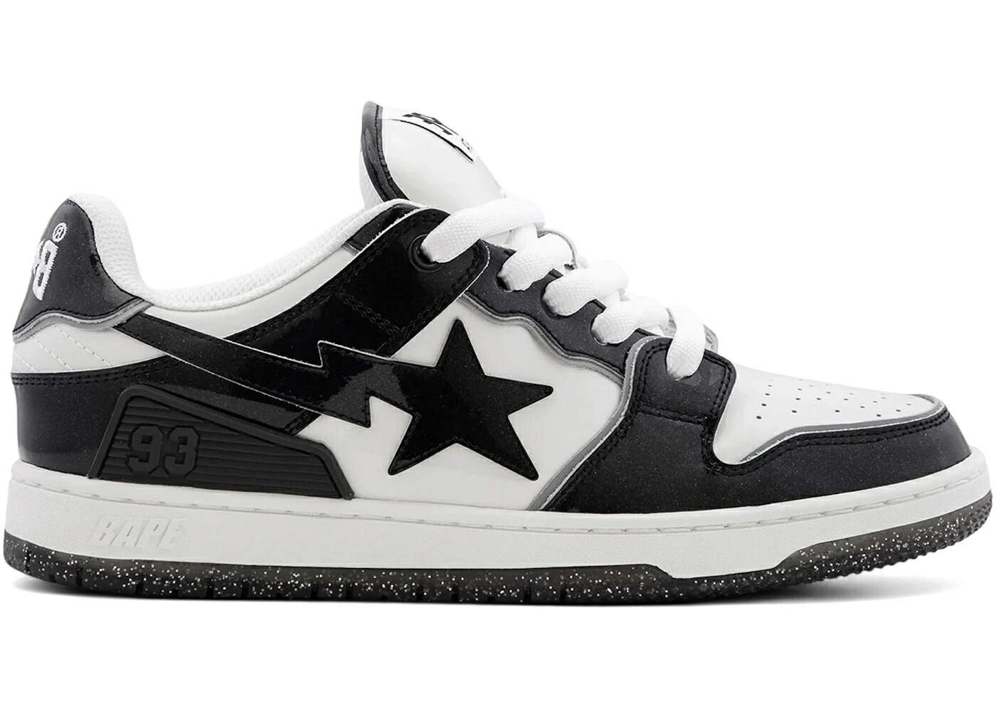 ベイプ 黒いこと 黒いこと 白いこと 白いこと #1 スニーカー メンズ BAPE A BATHING APE SK8 STA BOLD BLACK WHITE /