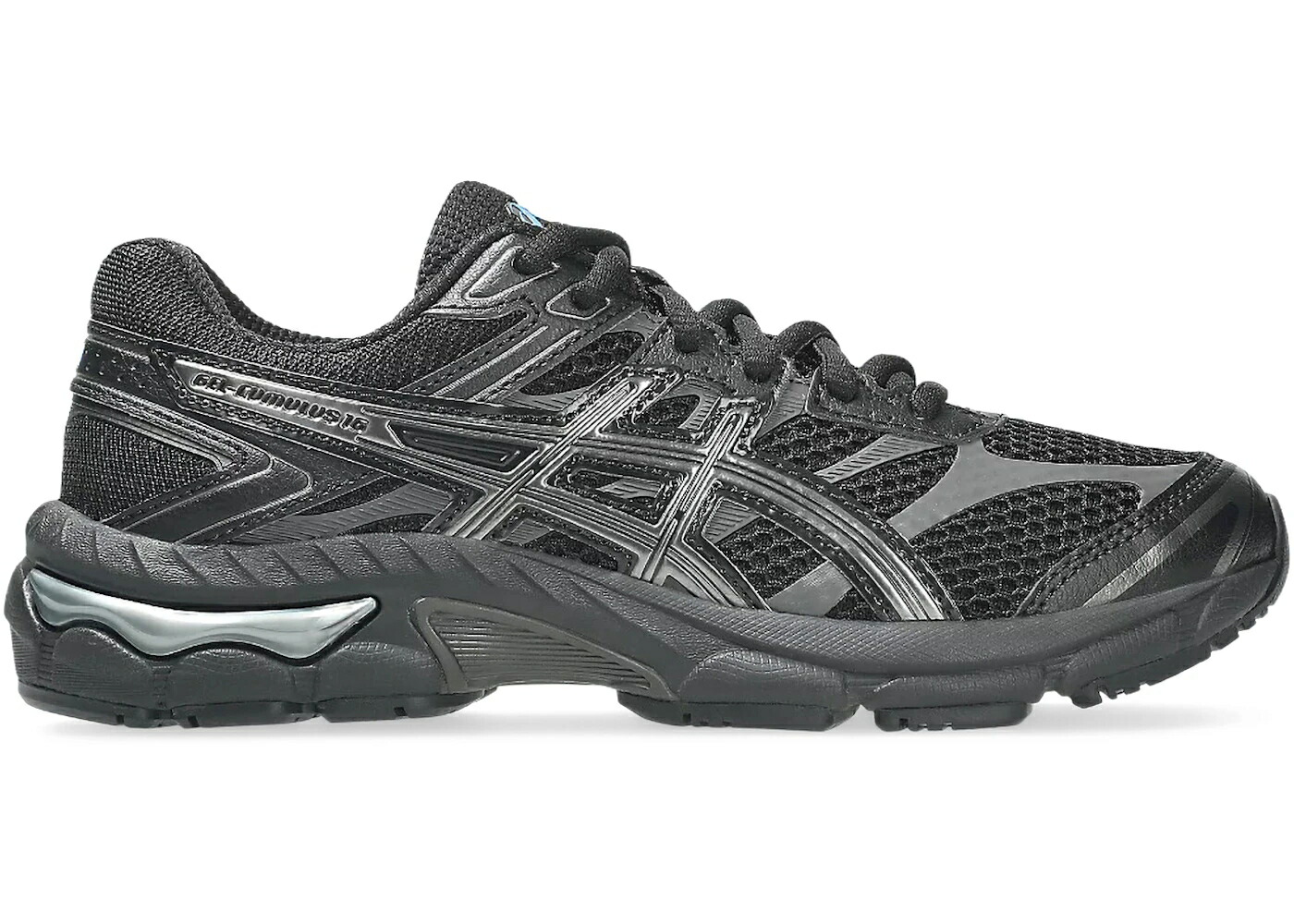 アシックス 黒色 ブラック ジュニア キッズ ASICS GEL-CUMULUS 16 BLACK GUNMETAL (GS) / BLACK GUNMETAL ベビー マタニティ スニーカー|スニケス
