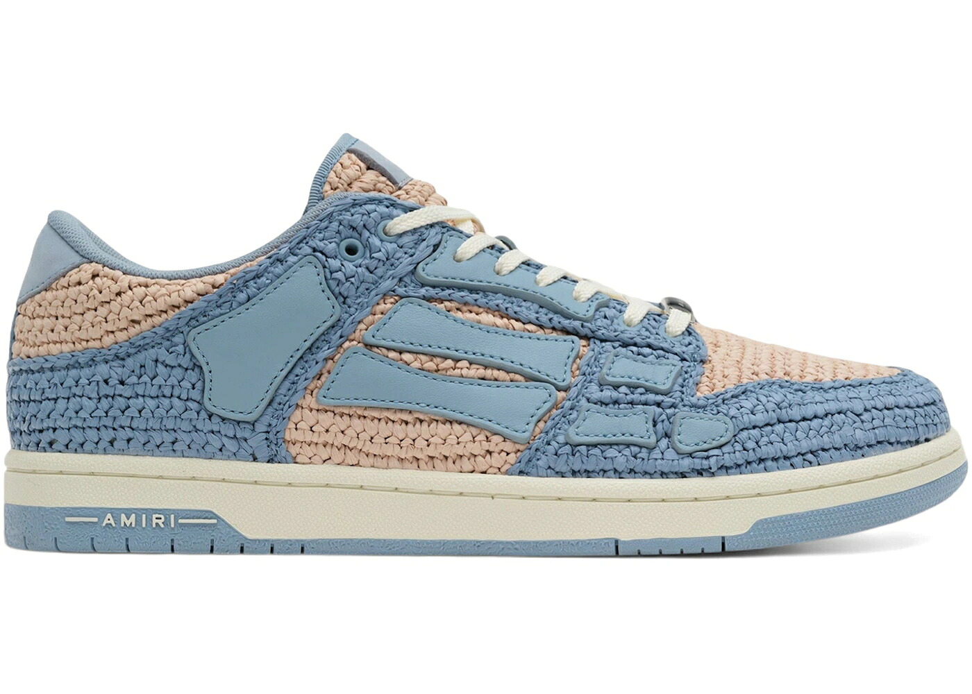 アミリ ベージュ 青み 青色 スニーカー メンズ AMIRI SKEL TOP LOW RAFFIA BEIGE BLUE / BEIGE BLUE