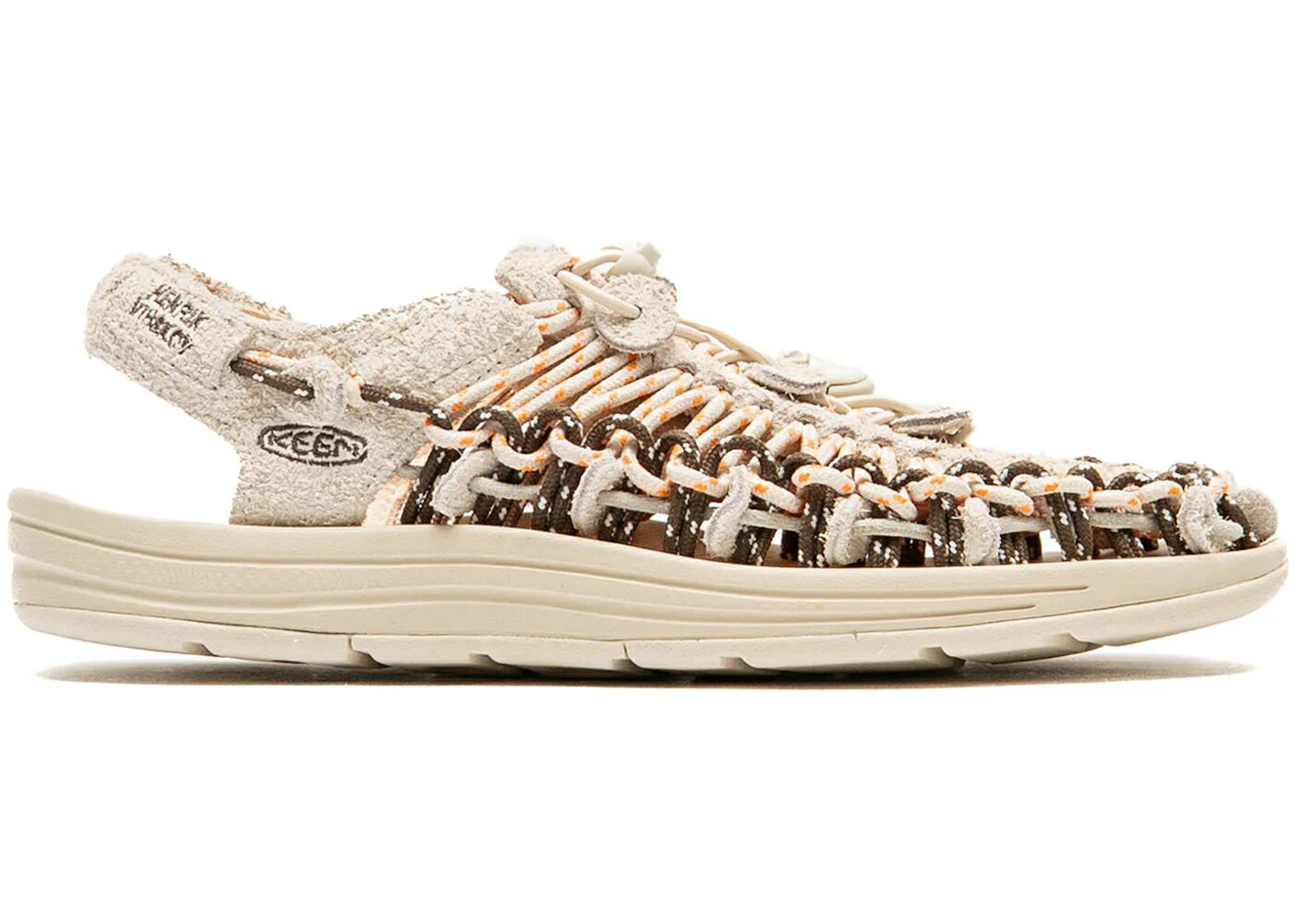 キーン なめし革 皮膚軟化剤 スニーカー メンズ KEEN UNEEK LEATHER HENRIK VIBSKOV TANGERINE CREAM / TANGERINE CREAM