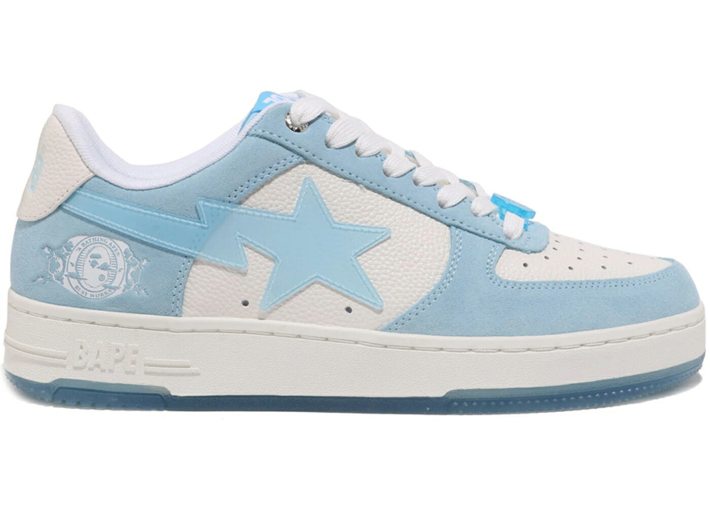 ベイプ 白いこと 白いこと 青碧 青碧 スニーカー メンズ BAPE A BATHING APE STA LOW M2 ICY WHITE BLUE /