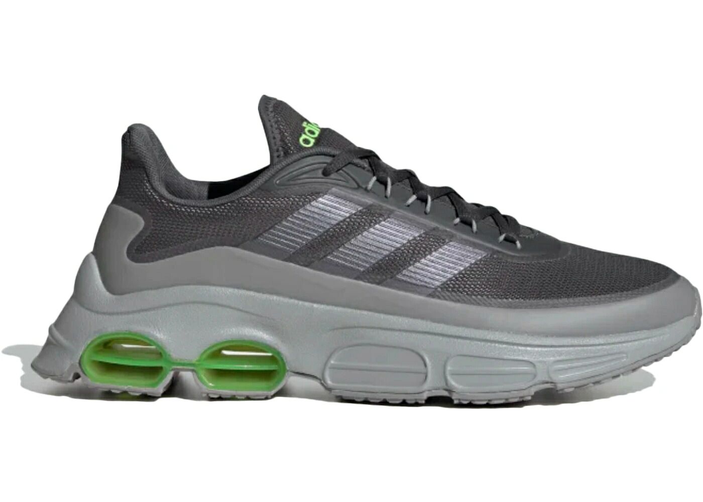 アディダス 薄墨色 薄墨色 緑 緑であること スニーカー メンズ ADIDAS QUADCUBE GREY SIX / GREY SIX GREY SIX SIGNAL GREEN