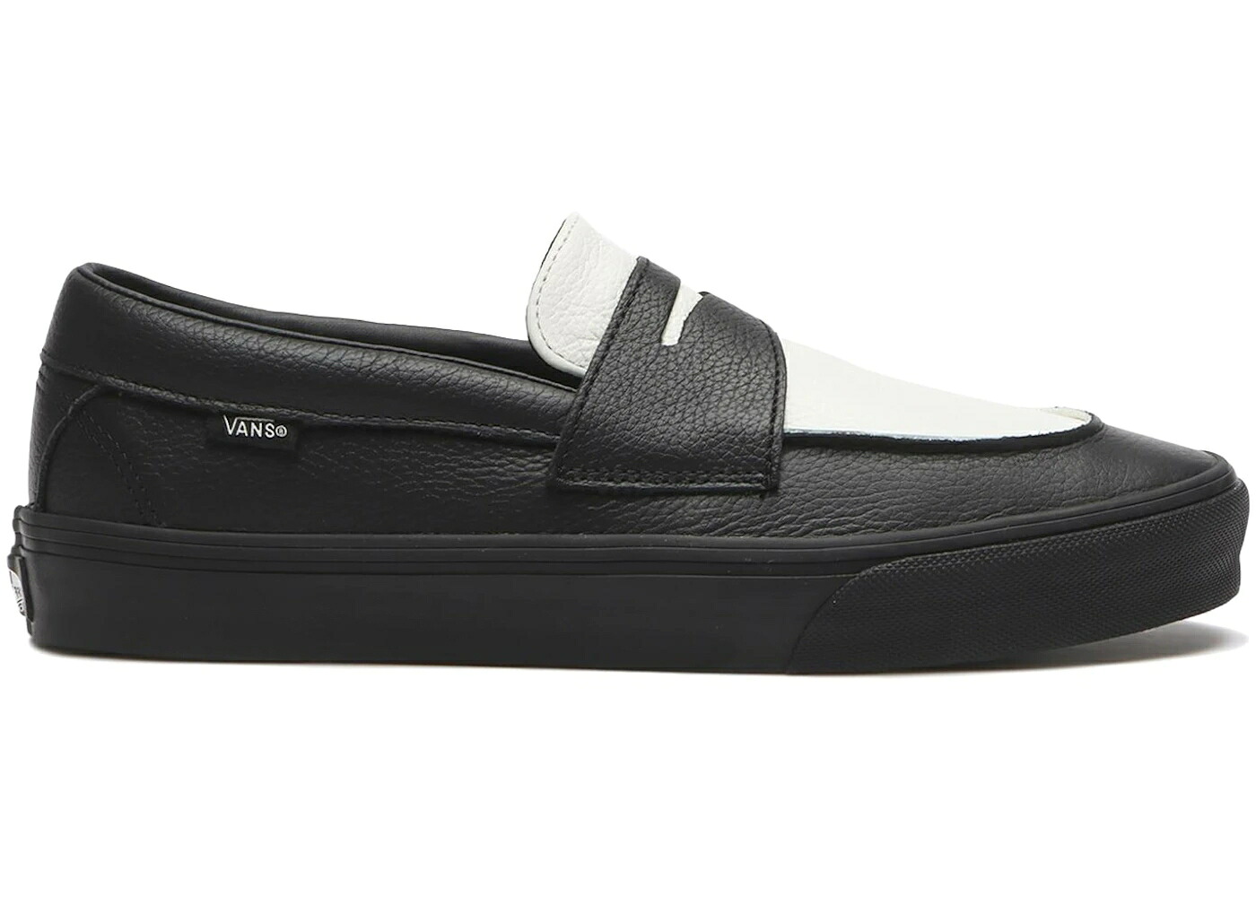 ヴァンズ バンズ 置き目毛革 スニーカー なめし革 黒いこと 黒いこと スニーカー メンズ VANS LOAFER 53 LEATHER BLACK MARSHMALLOW / BLACK MARSHMALLOW