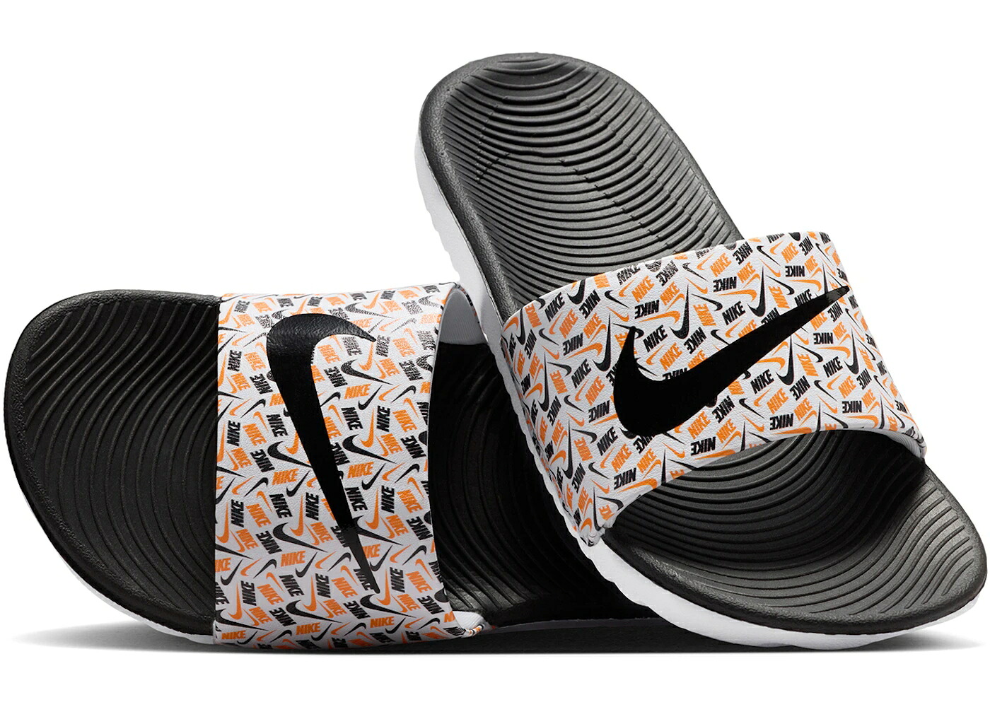 ナイキ 白色 ホワイト 橙 オレンジ 黒色 ブラック ジュニア キッズ NIKE KAWA WHITE TOTAL ORANGE BLACK (GS) / WHITE TOTAL ORANGE BLACK ベビー マタニティ スニーカー｜スニケス