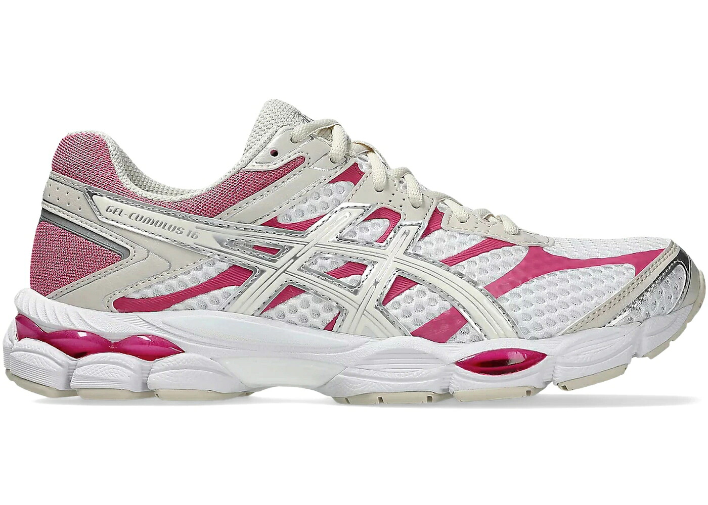 アシックス 白いこと 白いこと 皮膚軟化剤 さくら色 スニーカー メンズ ASICS GEL-CUMULUS 16 WHITE CREAM PINK / WHITE CREAM
