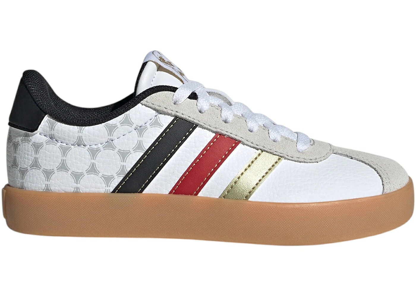 アディダス コート 白色 ホワイト 黒色 ブラック 赤 レッド ゴールド コア 3.0 ジュニア キッズ ADIDAS VL COURT WHITE BLACK RED GOLD METALLIC (GS) / CLOUD WHITE CORE BLACK GOLD ベビー マタニティ スニーカ|スニケス