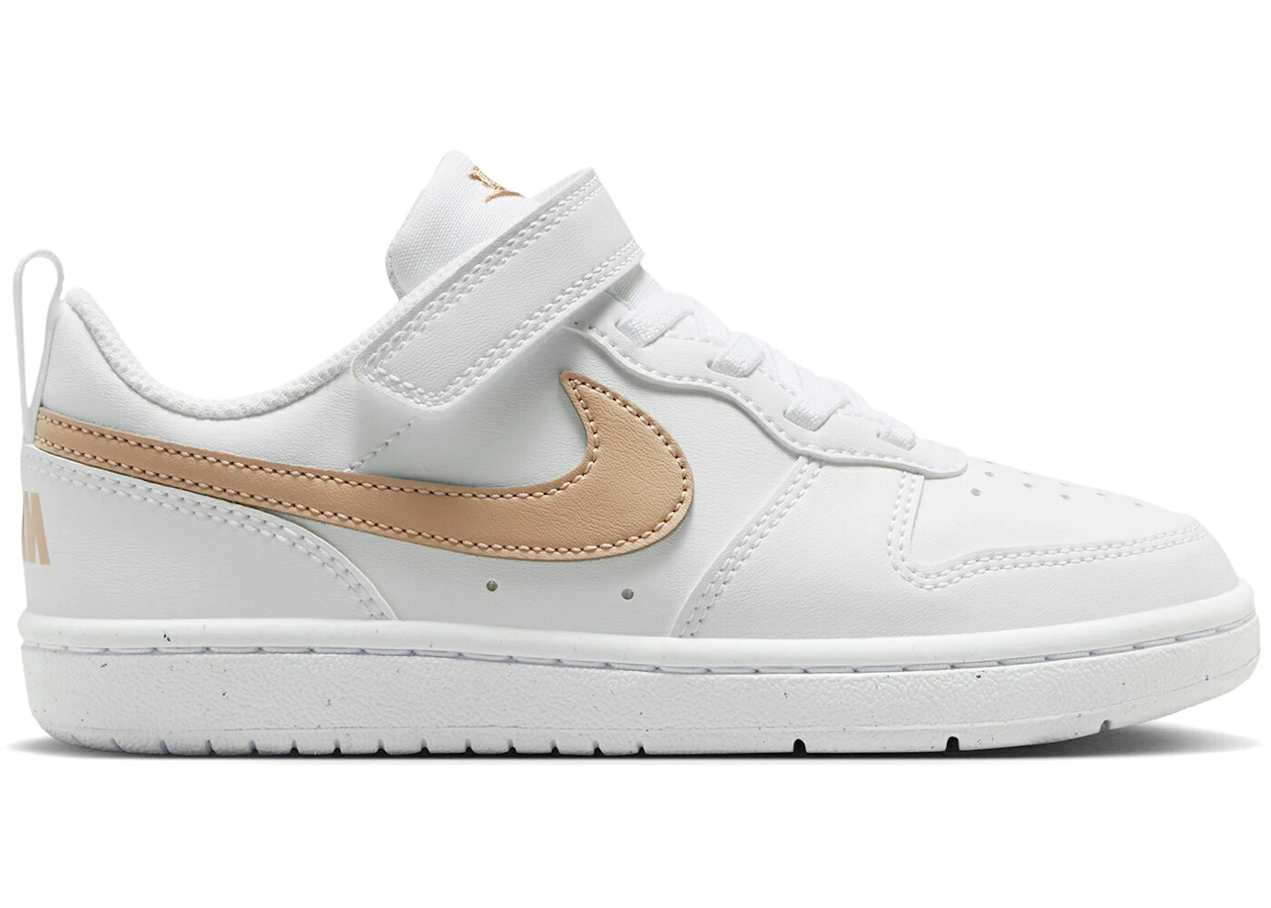 ナイキ コート 白色 ホワイト コートバーロウ ジュニア キッズ NIKE COURT BOROUGH LOW RECRAFT WHITE SHIMMER (PS) / WHITE WHITE SHIMMER ベビー マタニティ スニーカー｜スニケス