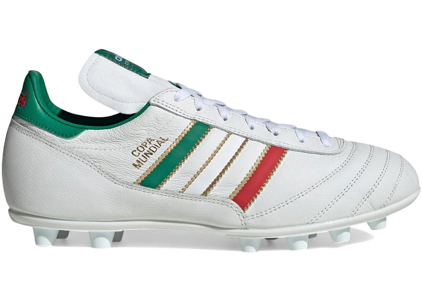 アディダス メキシコ合衆国 白いこと 白いこと 緑 緑であること ゴールド スニーカー メンズ ADIDAS COPA MUNDIAL FG FIFA WORLD CUP 2026 MEXICO / CLOUD WHITE BOLD GREEN GOLD