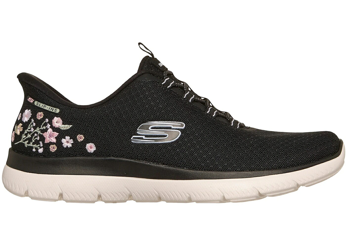 スケッチャーズ 春月 黒いこと 黒いこと WOMEN\u0027S スニーカー レディース SKECHERS SLIP-INS SUMMITS SPRING BLOSSOM BLACK (WOMEN\u0027S) /