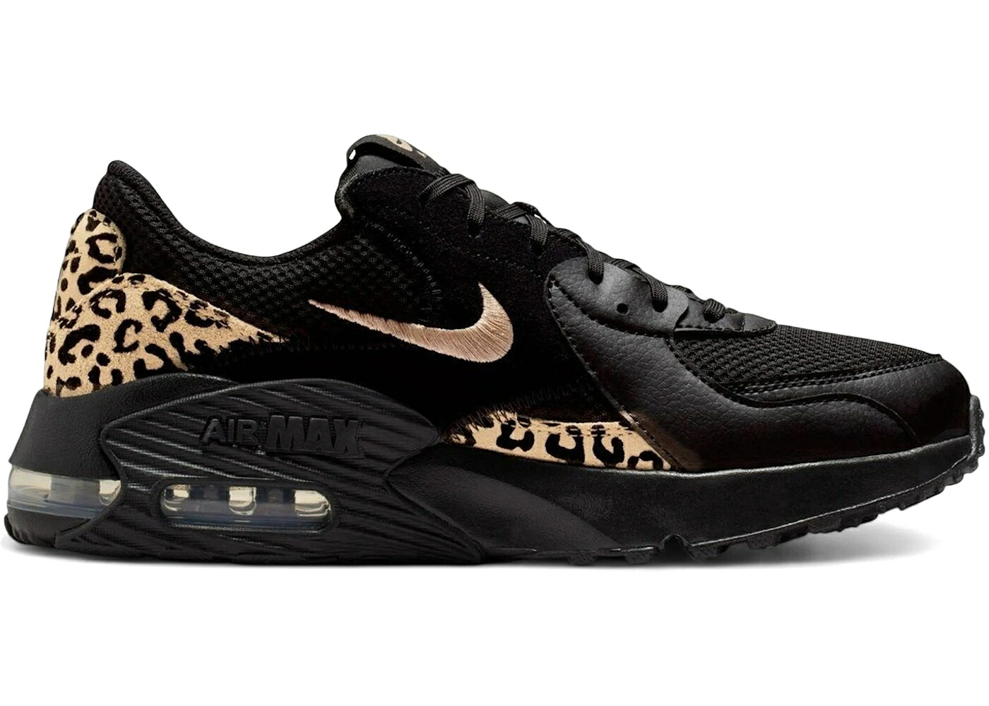 ナイキ マックス 黒いこと 黒いこと ヒョウ柄 レオパード 大気圏マックス WOMEN\u0027S スニーカー レディース NIKE AIR MAX EXCEE BLACK LEOPARD (WOMEN\u0027S) / BLACK HEMP