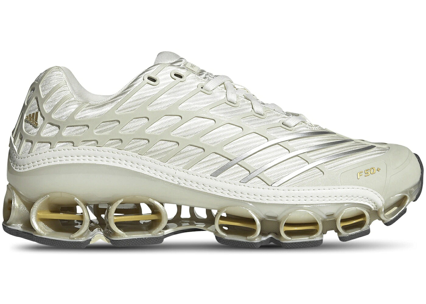 アディダス 白色 ホワイト ゴールド スニーカー メンズ ADIDAS MEGARIDE F50 WHITE ICE GOLD METALLIC / CLOUD WHITE ICE GOLD METALLIC｜スニケス 59,640円