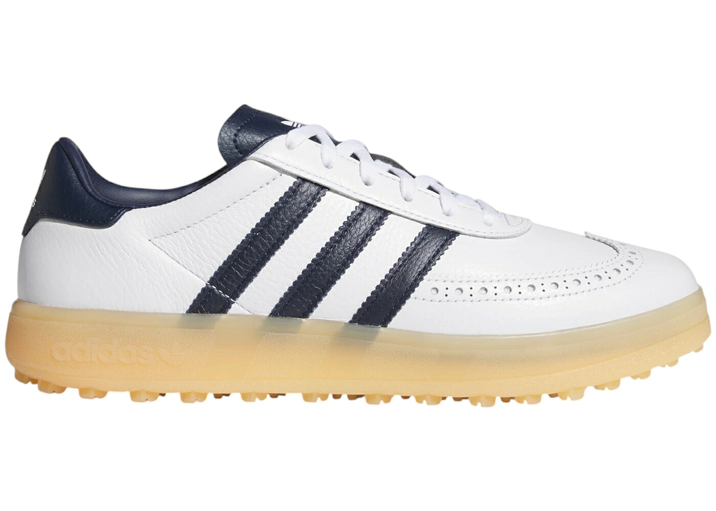アディダス ゴルフ 白いこと 白いこと ナイト爵 藍色 インディゴ スニーカー メンズ ADIDAS COURSECUP SPIKELESS GOLF WHITE NIGHT INDIGO GUM / CLOUD WHITE NIGHT INDIGO GUM