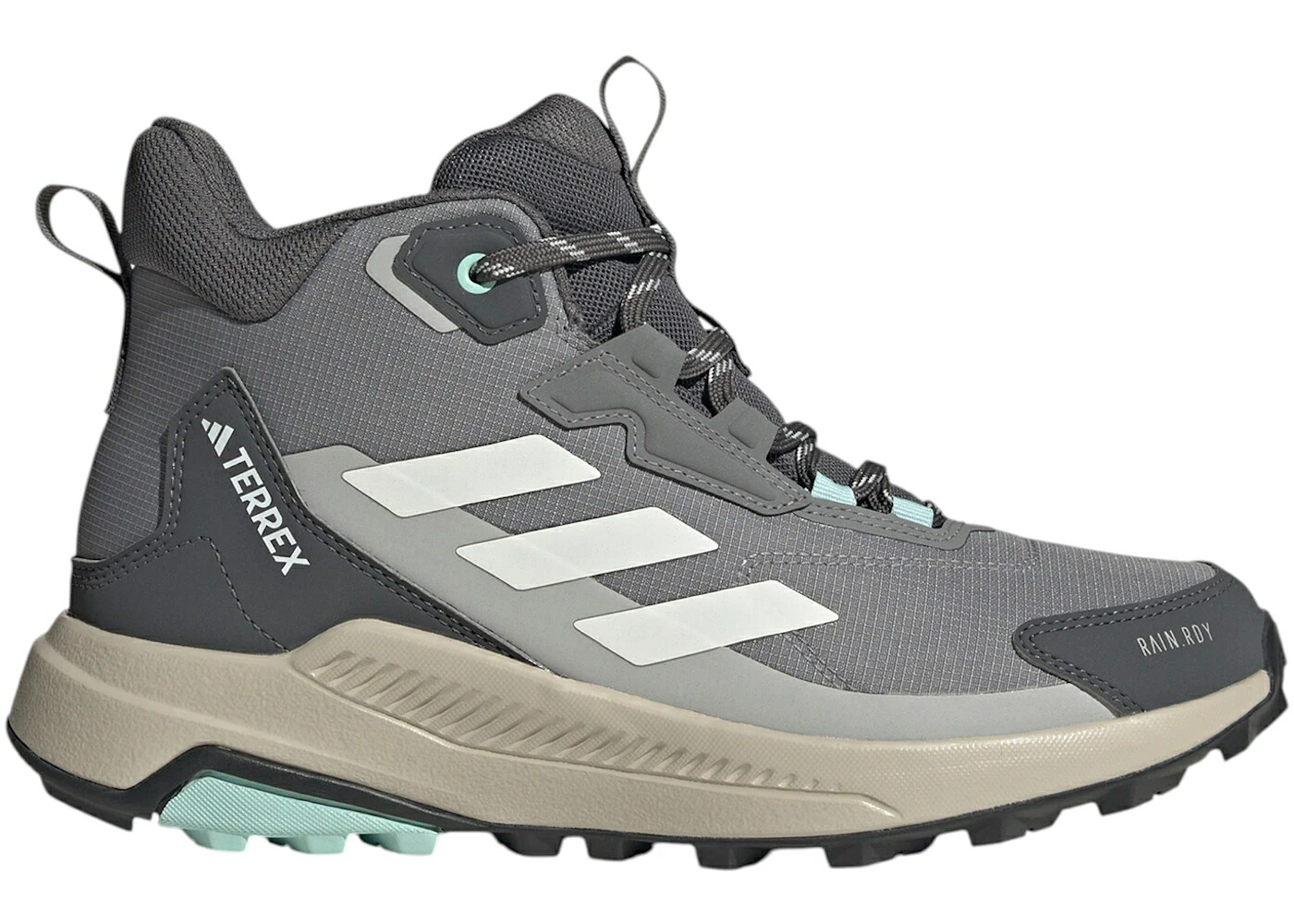アディダス ミッド 薄墨色 薄墨色 白いこと 白いこと RAIN.RDY WOMEN\u0027S スニーカー レディース ADIDAS TERREX ANYLANDER MID GREY OFF WHITE (WOMEN\u0027S) / GREY THREE OFF WHITE GREY TWO