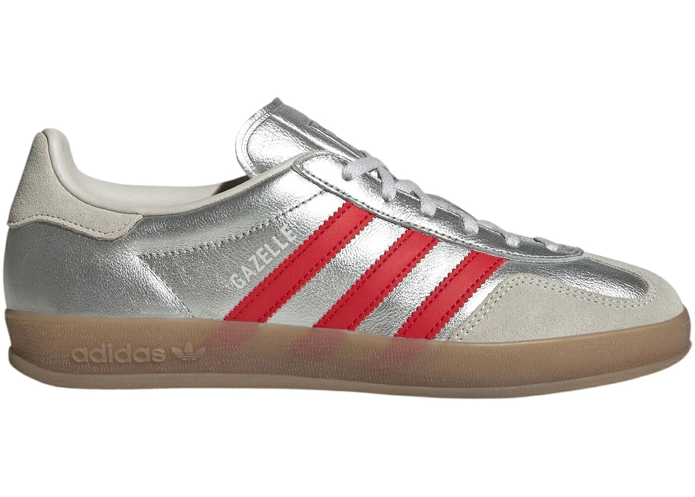 アディダス ガゼル しろがね色 しろがね色 WOMEN\u0027S スニーカー レディース ADIDAS GAZELLE INDOOR SILVER METALLIC BETTER SCARLET (WOMEN\u0027S) / SILVER METALLIC BETTER SCARLET