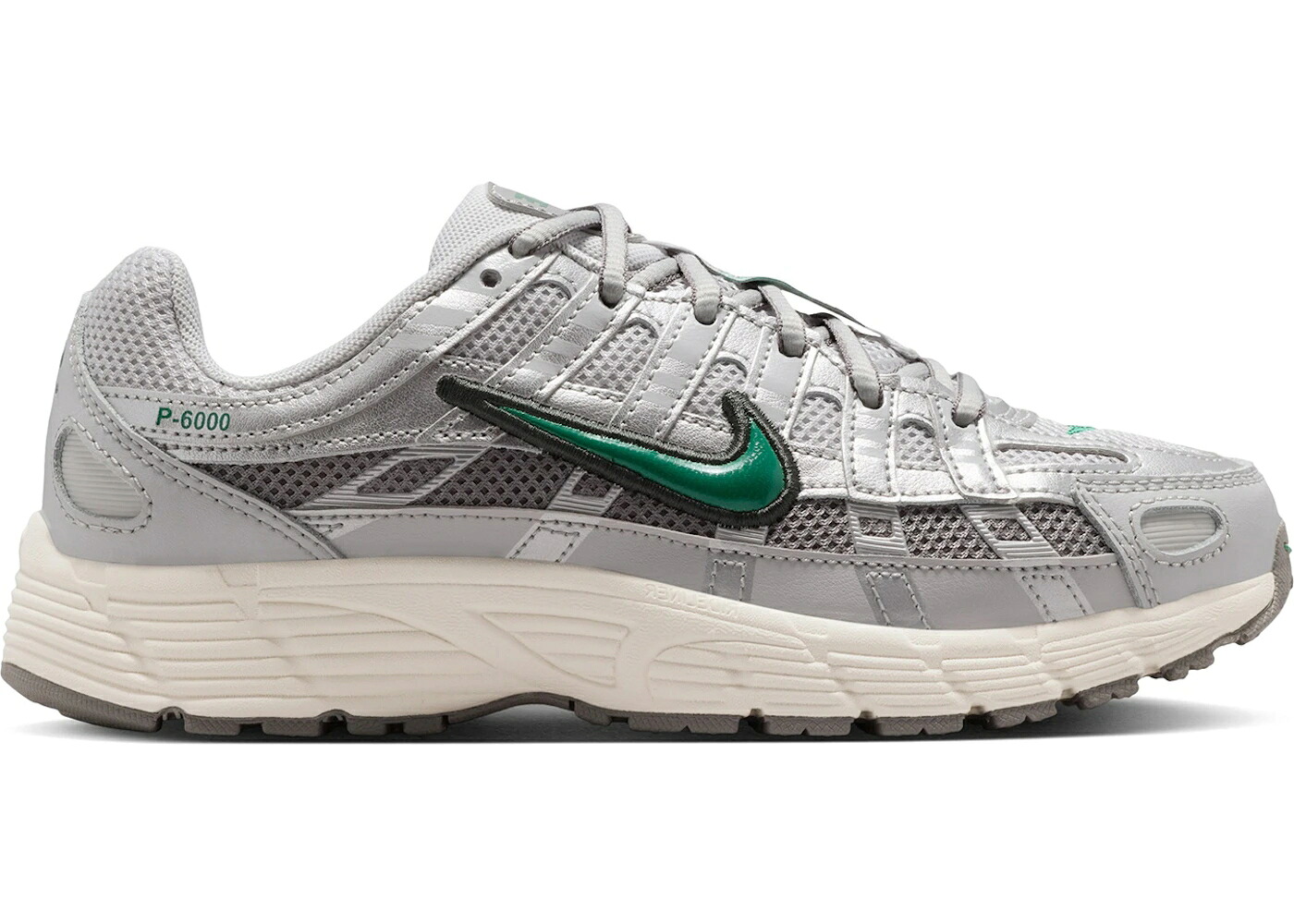 ナイキ 灰色 グレー 銀色 シルバー ジュニア キッズ NIKE P-6000 GREY FOG SILVER MALACHITE (GS) / GREY FOG METALLIC SILVER SAIL ベビー マタニティ スニーカー|スニケス