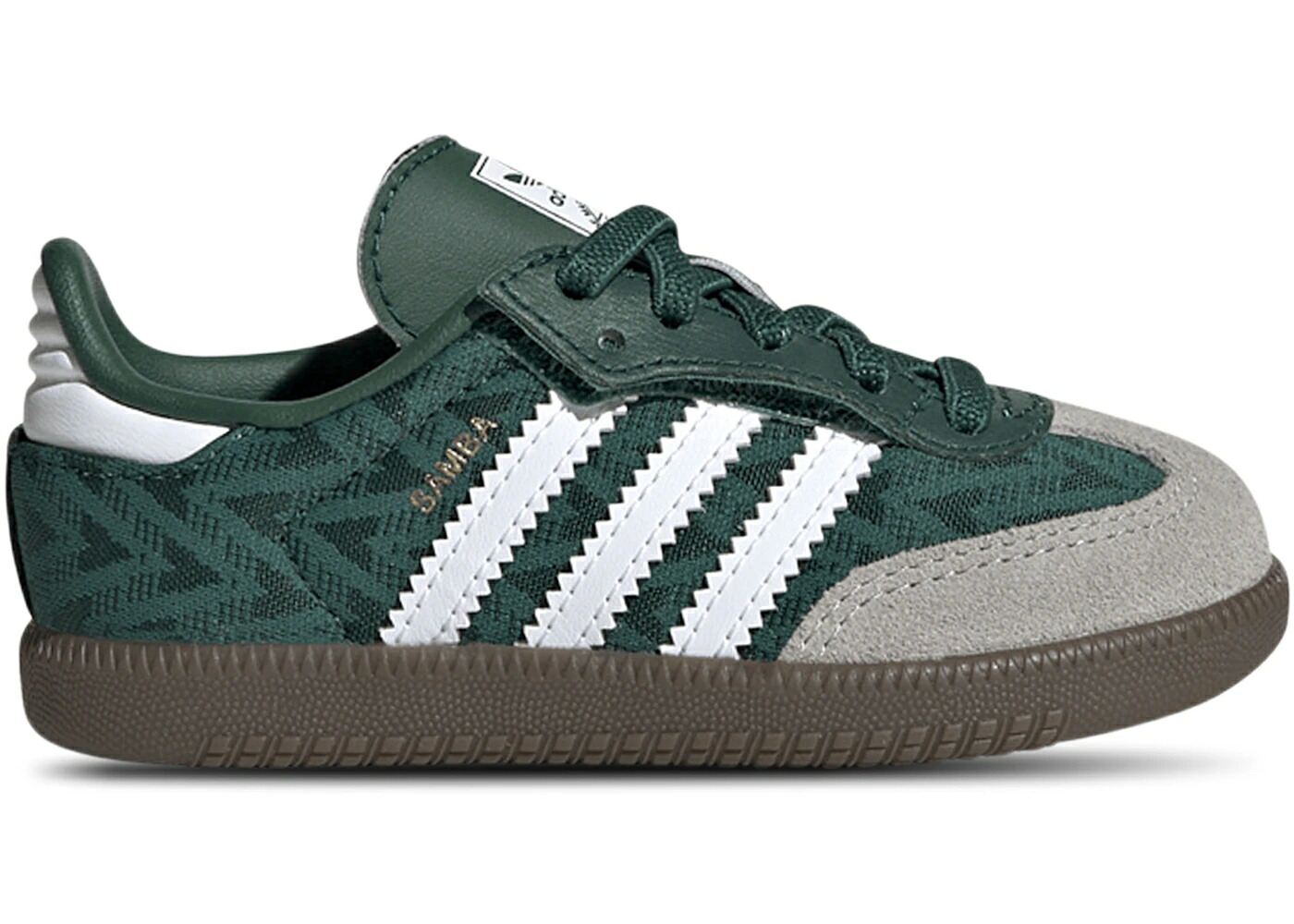 アディダス サンバ 緑 グリーン 白色 ホワイト ジュニア キッズ ADIDAS SAMBA OG COMFORT CLOSURE COLLEGIATE GREEN WHITE GUM (TD) / COLLEGIATE GREEN CLOUD WHITE GUM｜スニケス