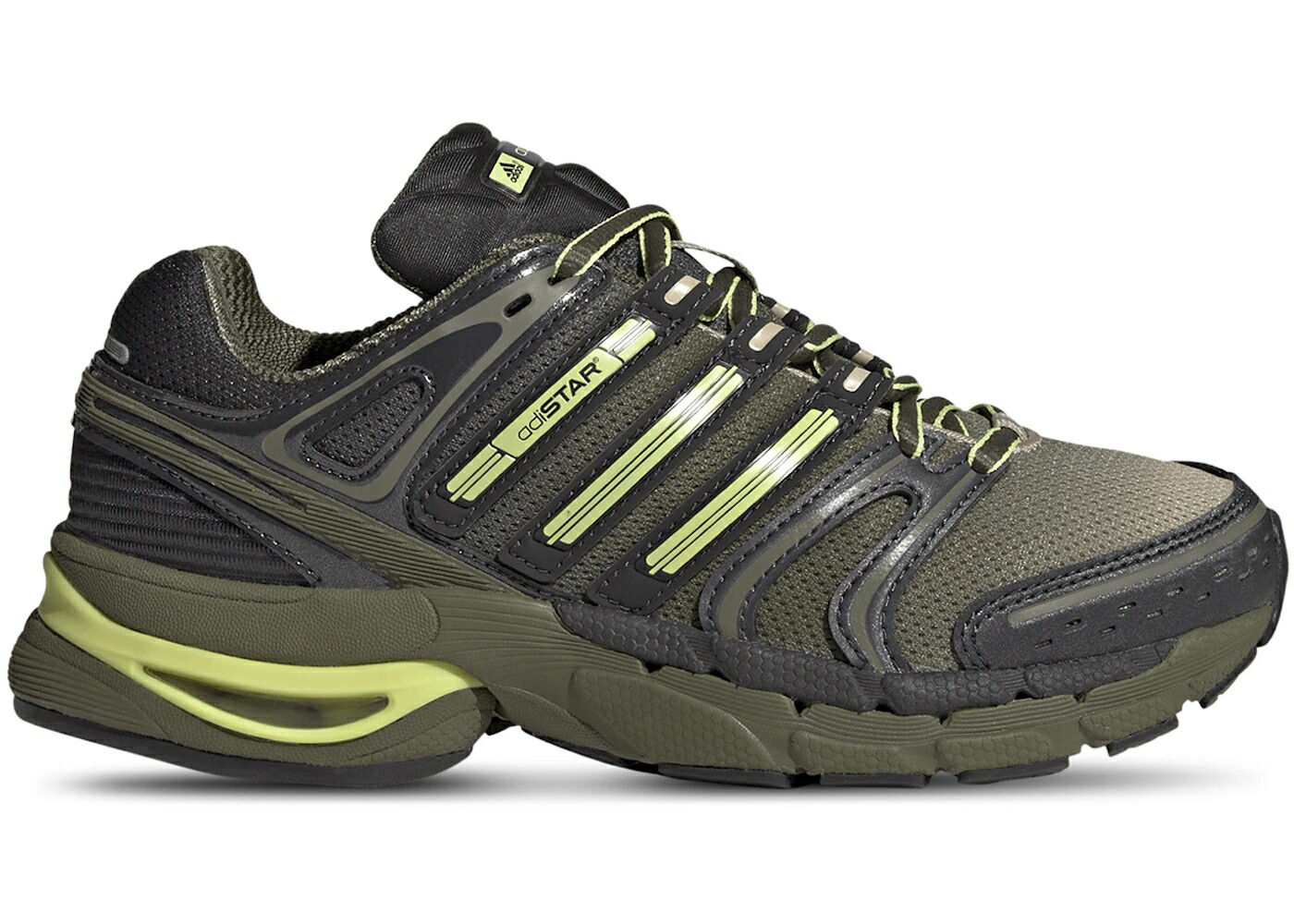 アディダス カーキ 黄色 イエロー ジュニア キッズ ADIDAS ADISTAR CONTROL 5 STONE KHAKI SEMI FROZEN YELLOW (GS) / STONE KHAKI SEMI FROZEN YELLOW ベビー マタニティ スニーカー｜スニケス