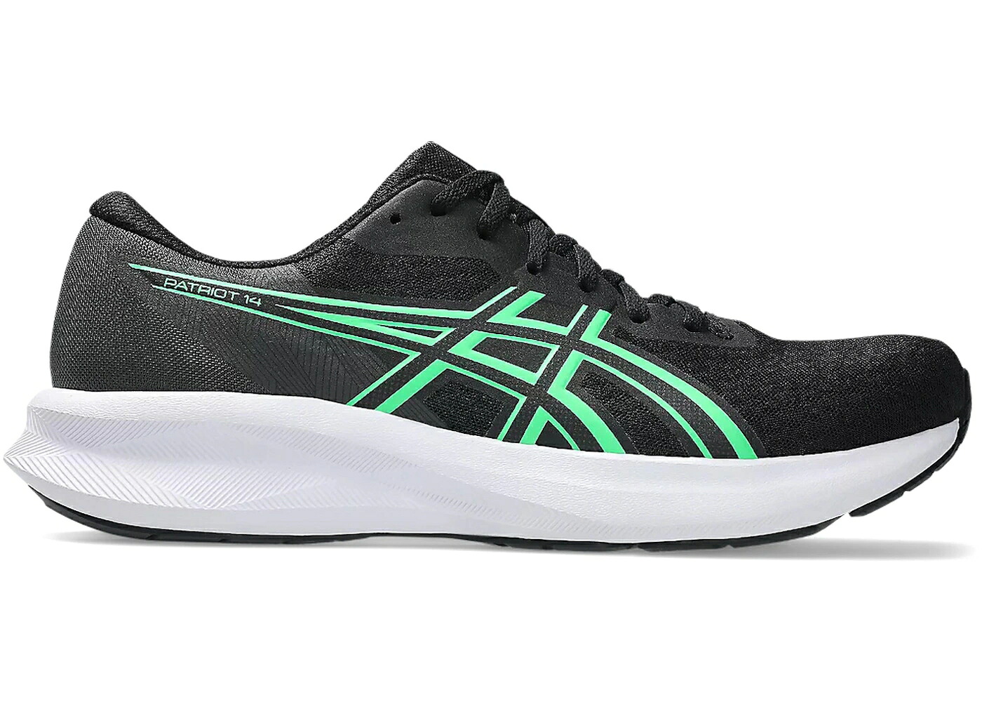 アシックス 黒いこと 黒いこと 緑 緑であること スニーカー メンズ ASICS PATRIOT 14 BLACK VITAL GREEN / BLACK VITAL GREEN