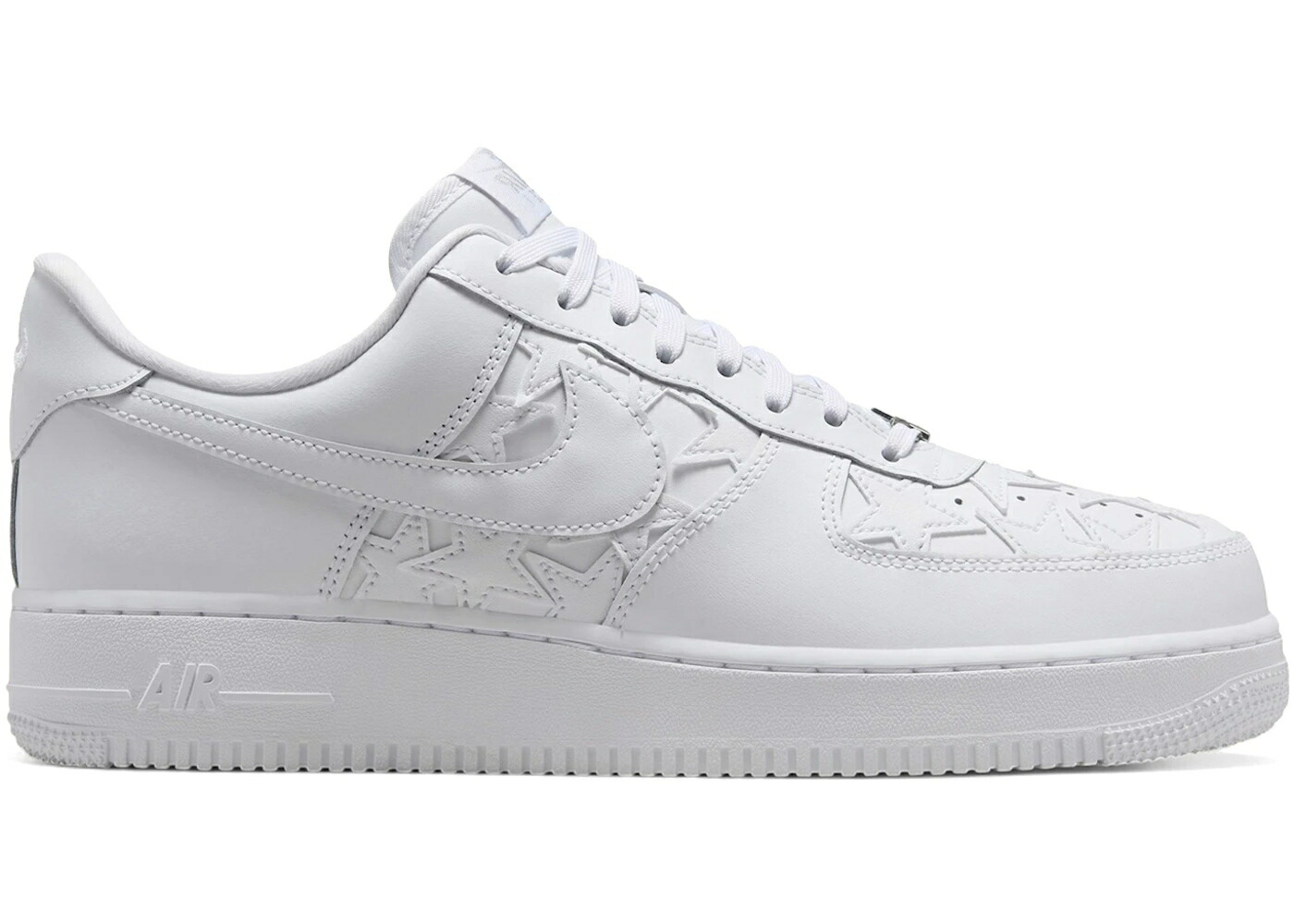 ナイキ 白いこと 白いこと スターズ しろがね色 しろがね色 空軍 スニーカー メンズ NIKE AIR FORCE 1 LOW RETRO TRIPLE WHITE STARS / WHITE WHITE METALLIC SILVER