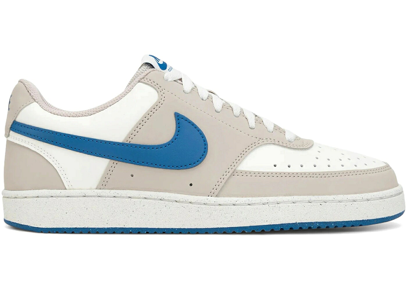 ナイキ 厚地の外套 皮膚軟化剤 青碧 青碧 スニーカー メンズ NIKE COURT VISION LOW SAIL CREAM BRILLIANT BLUE / SAIL CREAM II BRILLIANT BLUE