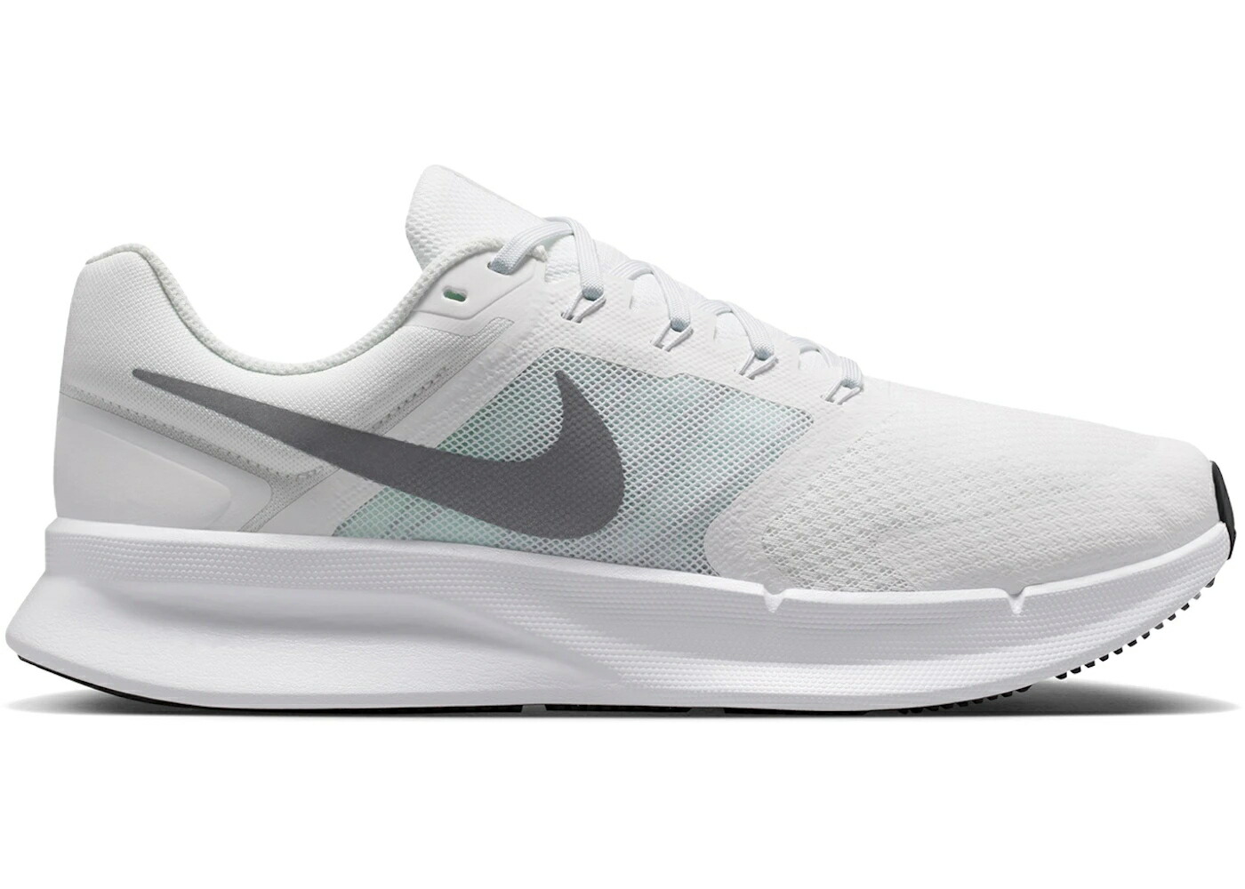 ナイキ 幽客 白いこと 白いこと 黒いこと 黒いこと しろがね色 しろがね色 スニーカー メンズ NIKE RUN SWIFT 3 SUMMIT WHITE BLACK METALLIC SILVER / SUMMIT WHITE WHITE BLACK