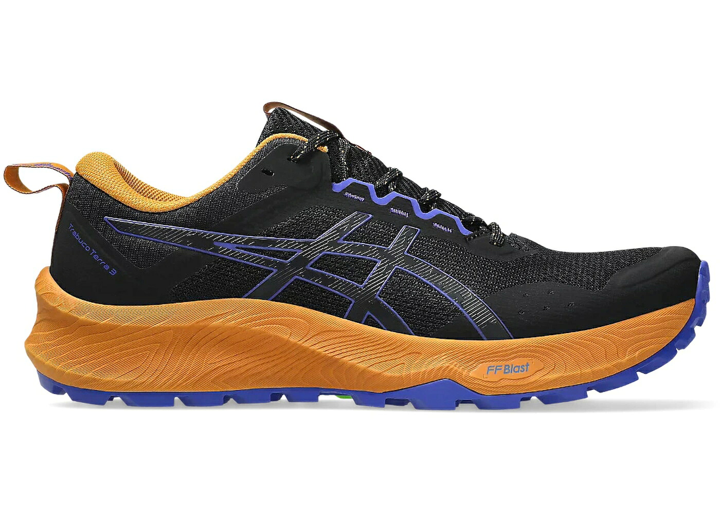 アシックス 黒いこと 黒いこと 張りさける スニーカー メンズ ASICS TRABUCO TERRA 3 BLACK COBALT BURST / BLACK COBALT BURST