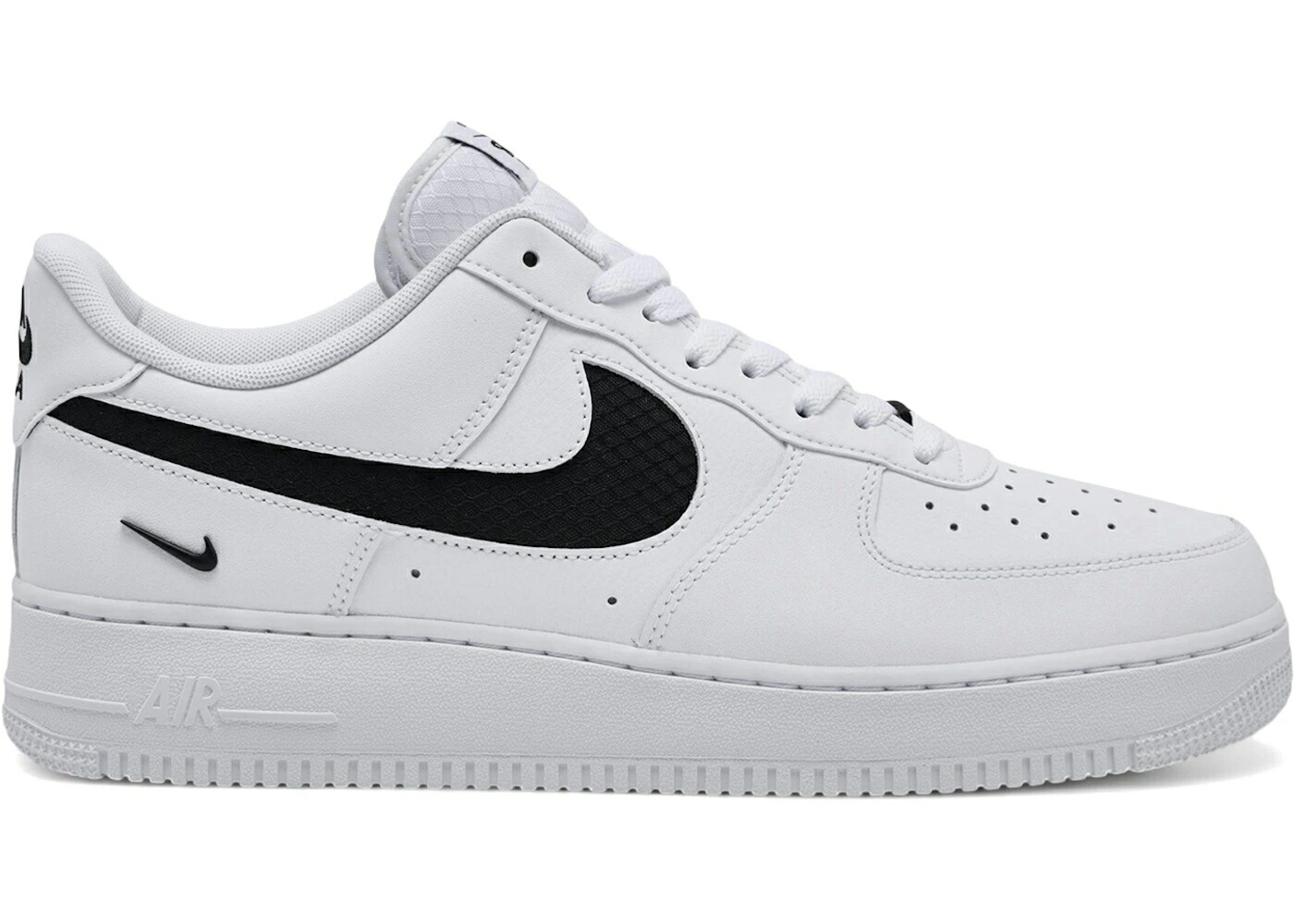 ナイキ ナイロン スウッシュ スウォッシュ 白いこと 白いこと 黒いこと 黒いこと 空軍 スニーカー メンズ NIKE AIR FORCE 1 LOW SE NYLON SWOOSH WHITE BLACK / WHITE BLACK