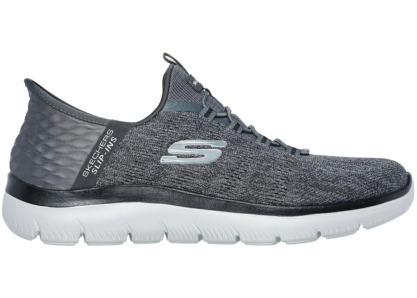 スケッチャーズ 濃灰色 黒いこと 黒いこと スニーカー メンズ SKECHERS SLIP-INS SUMMITS KEY PACE CHARCOAL BLACK / CHARCOAL BLACK