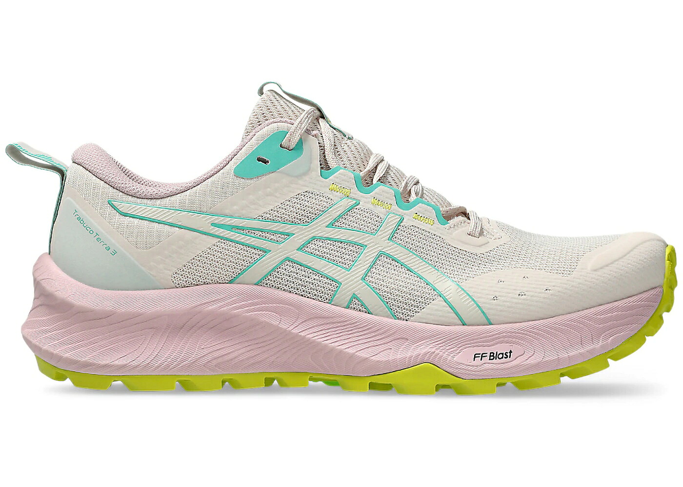 アシックス ベージュ 緑 緑であること WOMEN\u0027S スニーカー レディース ASICS TRABUCO TERRA 3 MINERAL BEIGE AURORA GREEN (WOMEN\u0027S) / MINERAL BEIGE AURORA GREEN