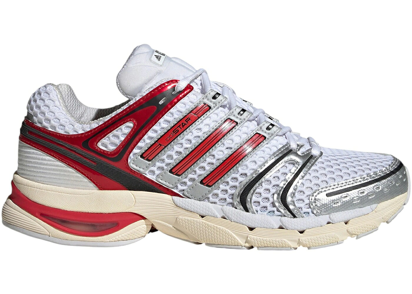 アディダス 白いこと 白いこと 薄墨色 薄墨色 スニーカー メンズ ADIDAS ADISTAR CONTROL 5 WHITE BETTER SCARLET GREY / CLOUD WHITE BETTER SCARLET DASH