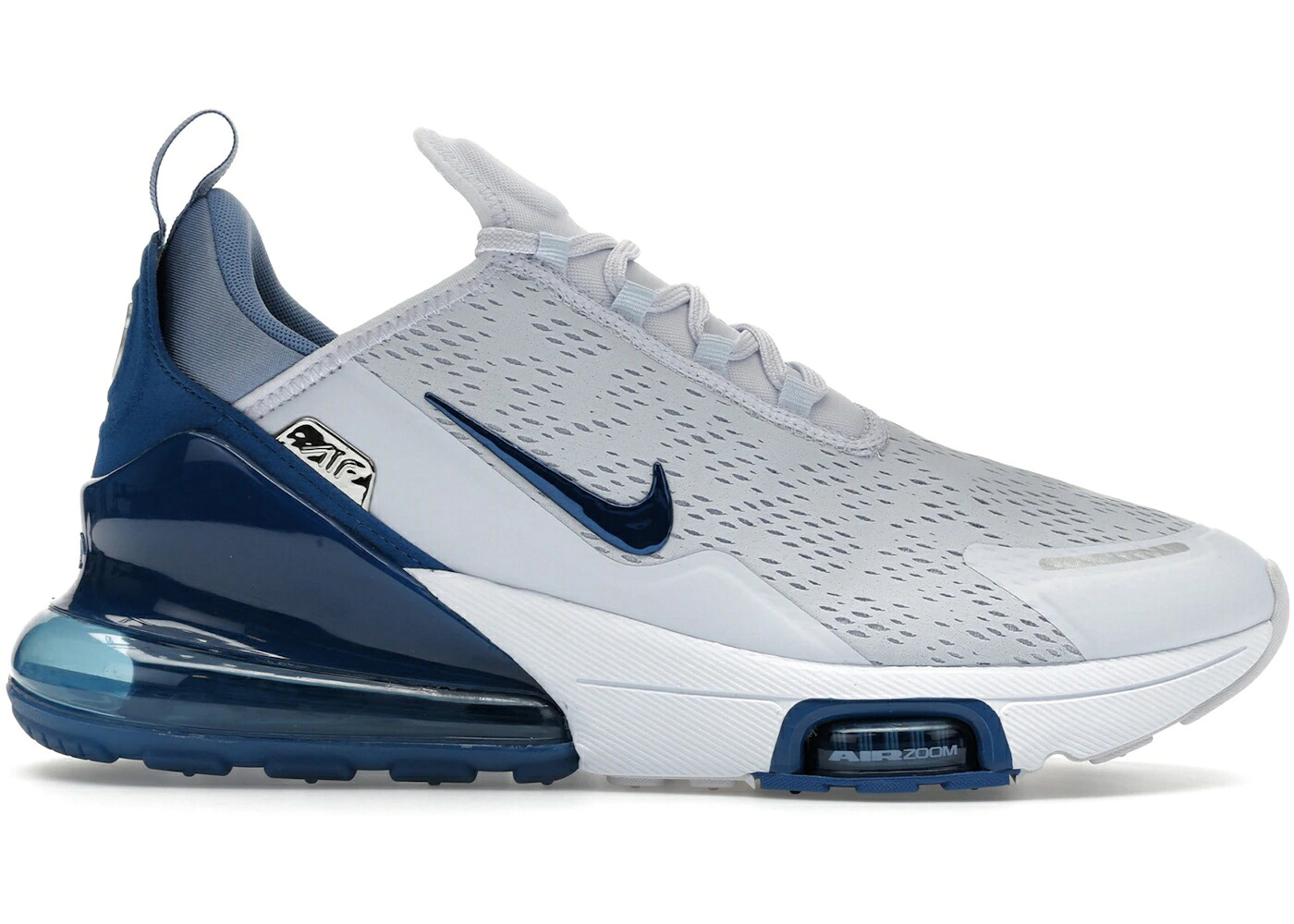 ナイキ マックス 割り増し金 薄墨色 薄墨色 青み 青色 大気圏マックス スニーカー メンズ NIKE AIR MAX 270 PREMIUM FOOTBALL GREY WORK BLUE / FOOTBALL GREY WORK BLUE METALLIC