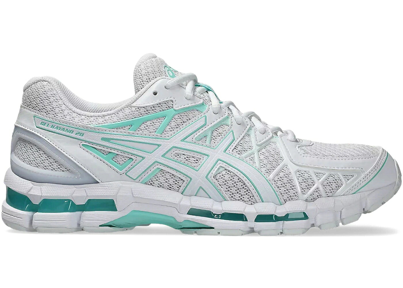 アシックス 白色 ホワイト スニーカー メンズ ASICS GEL-KAYANO 20 WHITE ILLUMINATE MINT / WHITE ILLUMINATE MINT|スニケス