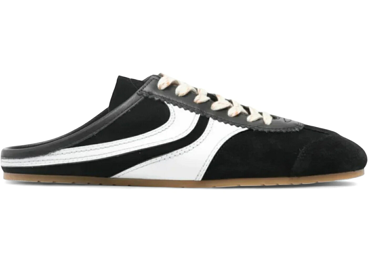 スエード スウェード 靴 スニーカー 黒色 ブラック 白色 ホワイト メンズ DRIES VAN NOTEN DRIES VAN NOTEN SUEDE SNEAKER MULES BLACK WHITE / BLACK WHITE|スニケス