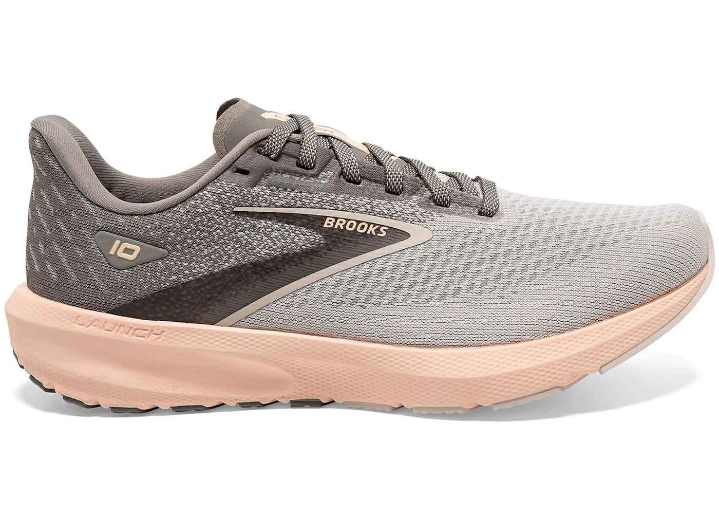 ブルックス 灰色 グレー WOMEN'S スニーカー レディース BROOKS LAUNCH 10 GREY CRYSTAL PALE PEACH (WOMEN'S) / GREY CRYSTAL GREY PALE PEACH|スニケス