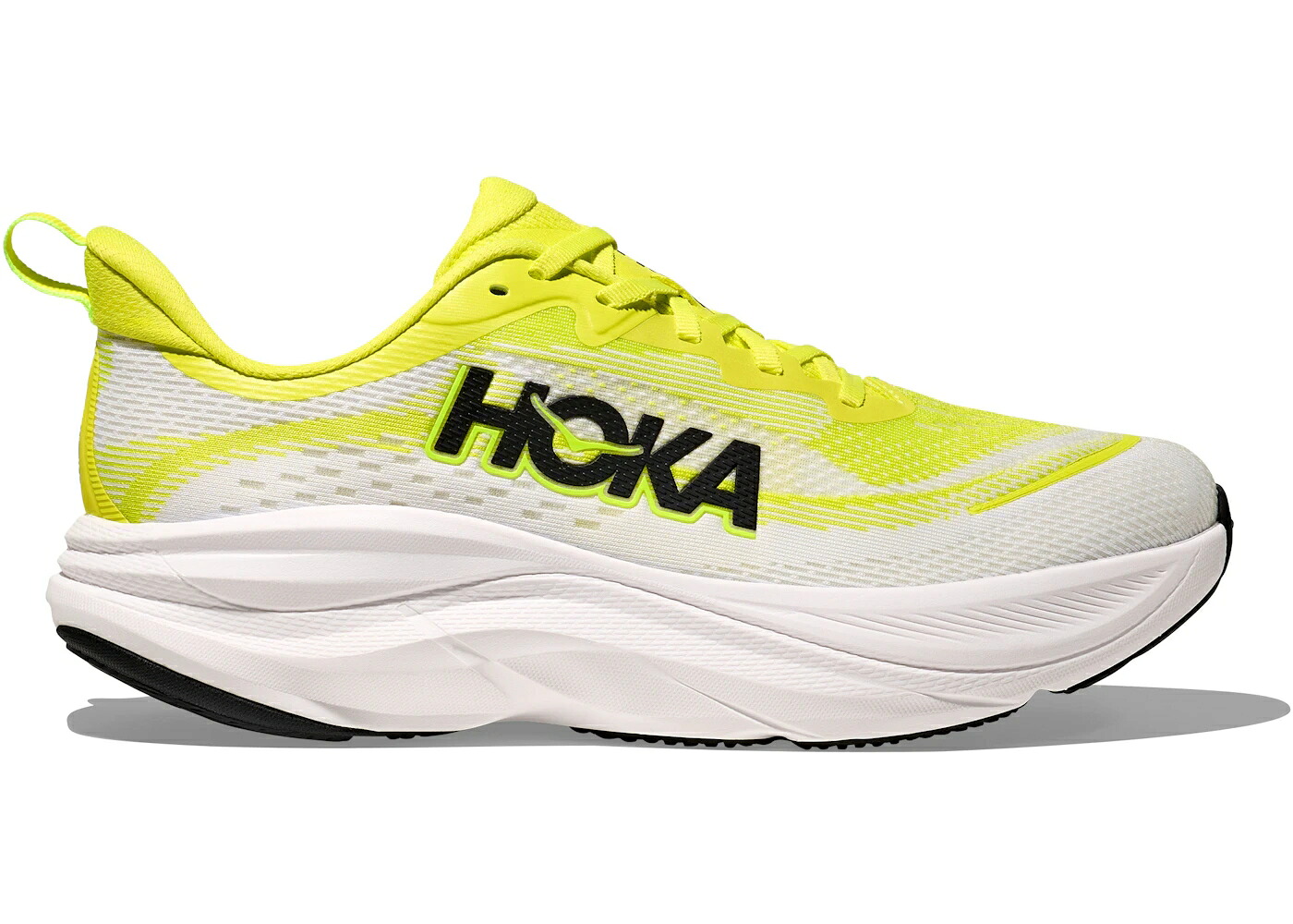 ホカオネオネ 白色 ホワイト スニーカー メンズ HOKA ONE ONE HOKA ONE SKYFLOW NEON CITRUS WHITE / NEON HOKA CITRUS NEON WHITE｜スニケス