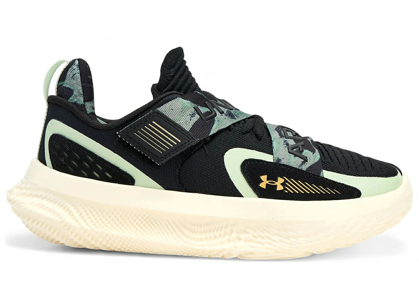 フローレス カモ柄 黒色 ブラック 緑 グリーン ゴールド アンダーアーマー スニーカー メンズ UNDER ARMOUR UNDER ARMOUR FLOW FUTR X 4 CAMO BLACK RETRO GREEN METALLIC GOLD / BLACK RETRO GREEN METALLIC GOLD|スニケス