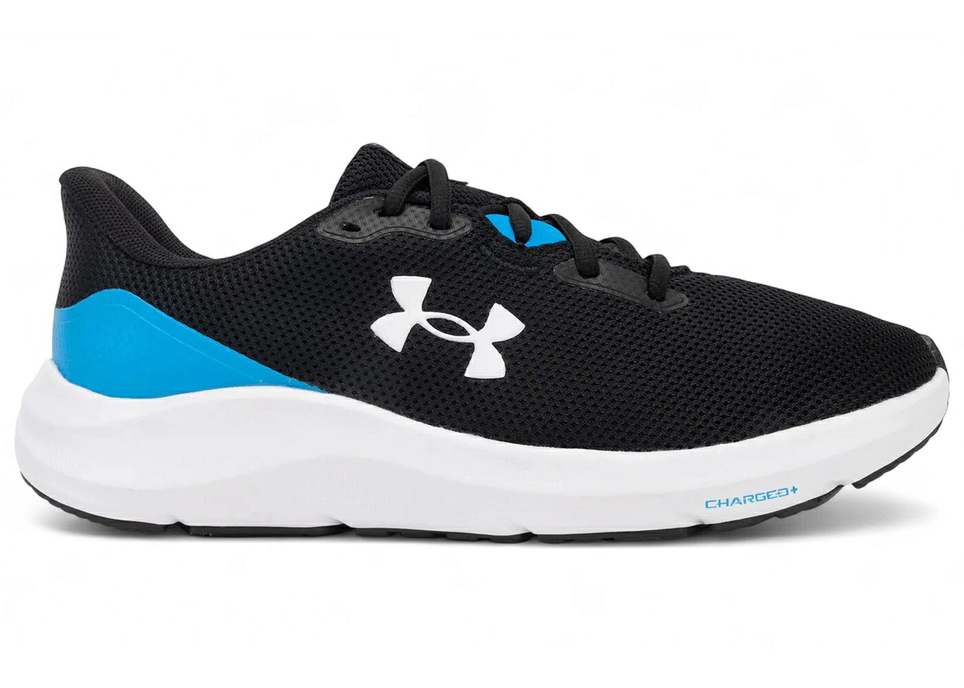 黒いこと 黒いこと 青碧 青碧 白いこと 白いこと アンダーアーマー スニーカー メンズ UNDER ARMOUR UNDER ARMOUR CHARGED PURSUIT 4 BLACK ELECTRIC BLUE WHITE / BLACK ELECTRIC BLUE WHITE