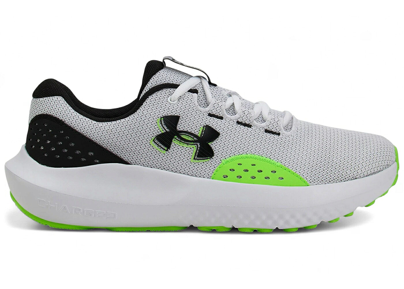 緑 緑であること 黒いこと 黒いこと 白いこと 白いこと アンダーアーマー スニーカー メンズ UNDER ARMOUR UNDER ARMOUR CHARGED SURGE 4 GREEN BLACK / WHITE HYPER GREEN BLACK