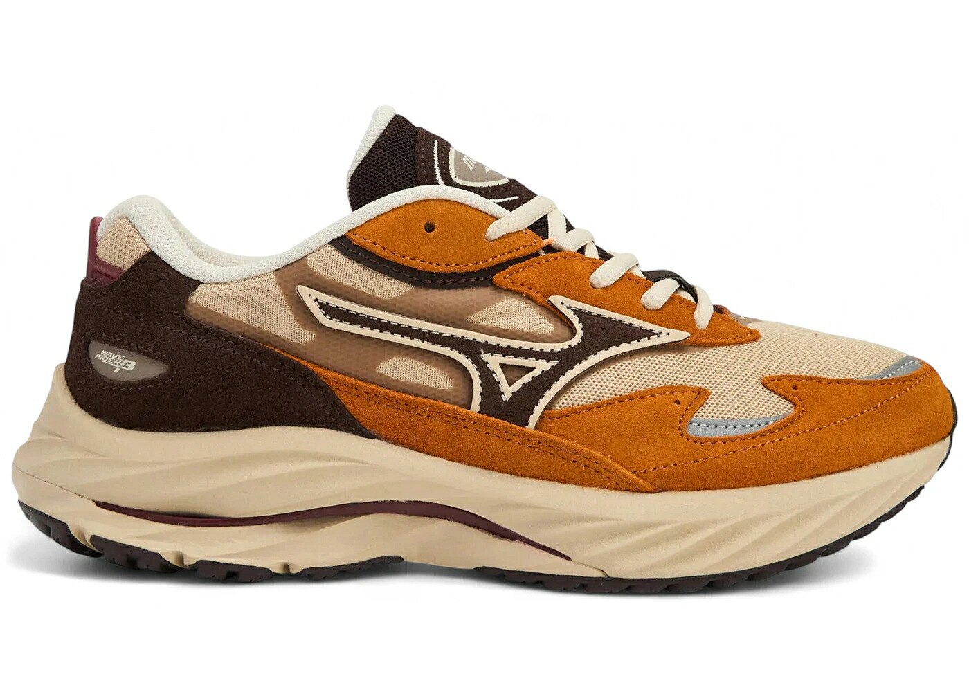 ミズノ ウェーブ ウェイブ スニーカー メンズ MIZUNO WAVE RIDER BETA MOJAVE DESERT CHICORY COFFEE PUMPKIN SPICE / MOJAVE DESERT CHICORY COFFEE|スニケス