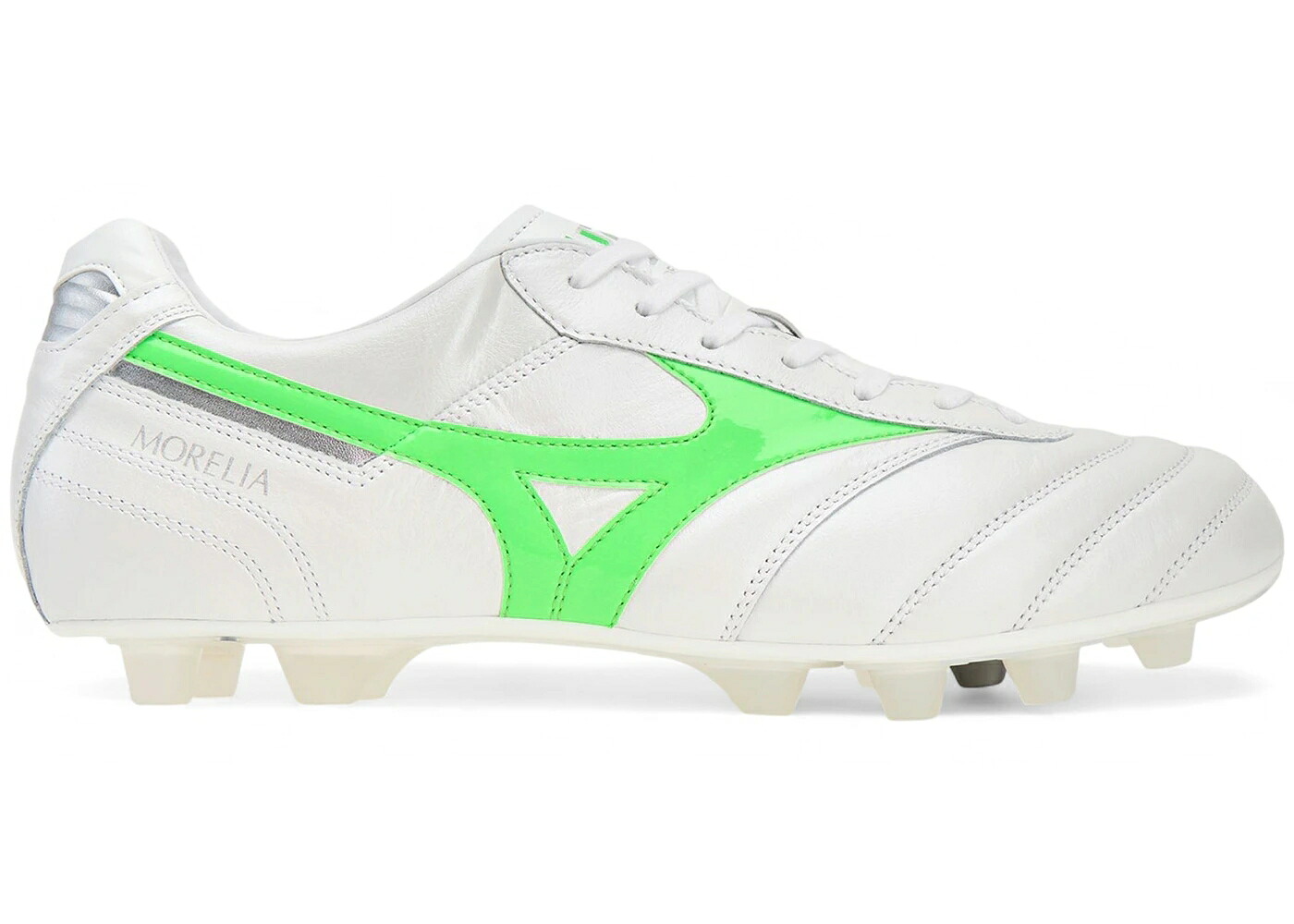 ミズノ 白色 ホワイト 緑 グリーン ギャラクシー 銀色 シルバー スニーカー メンズ MIZUNO MORELIA II JAPAN MD WHITE NEON GREEN GALAXY SILVER / WHITE NEON GREEN GALAXY SILVER|スニケス