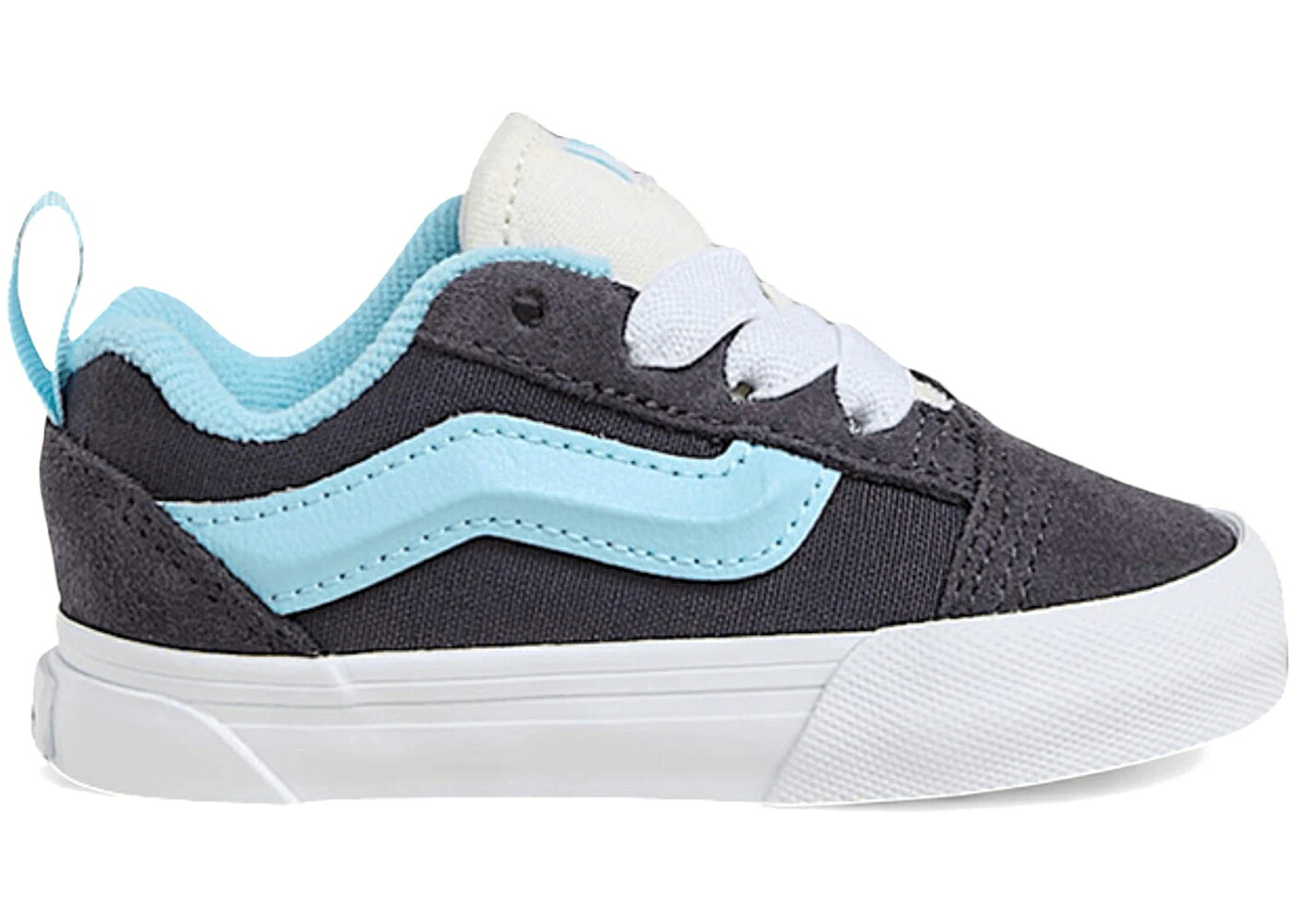 ヴァンズ バンズ 灰色 グレー 青色 ブルー ジュニア キッズ VANS KNU SKOOL GREY LIGHT BLUE (TD) /｜スニケス